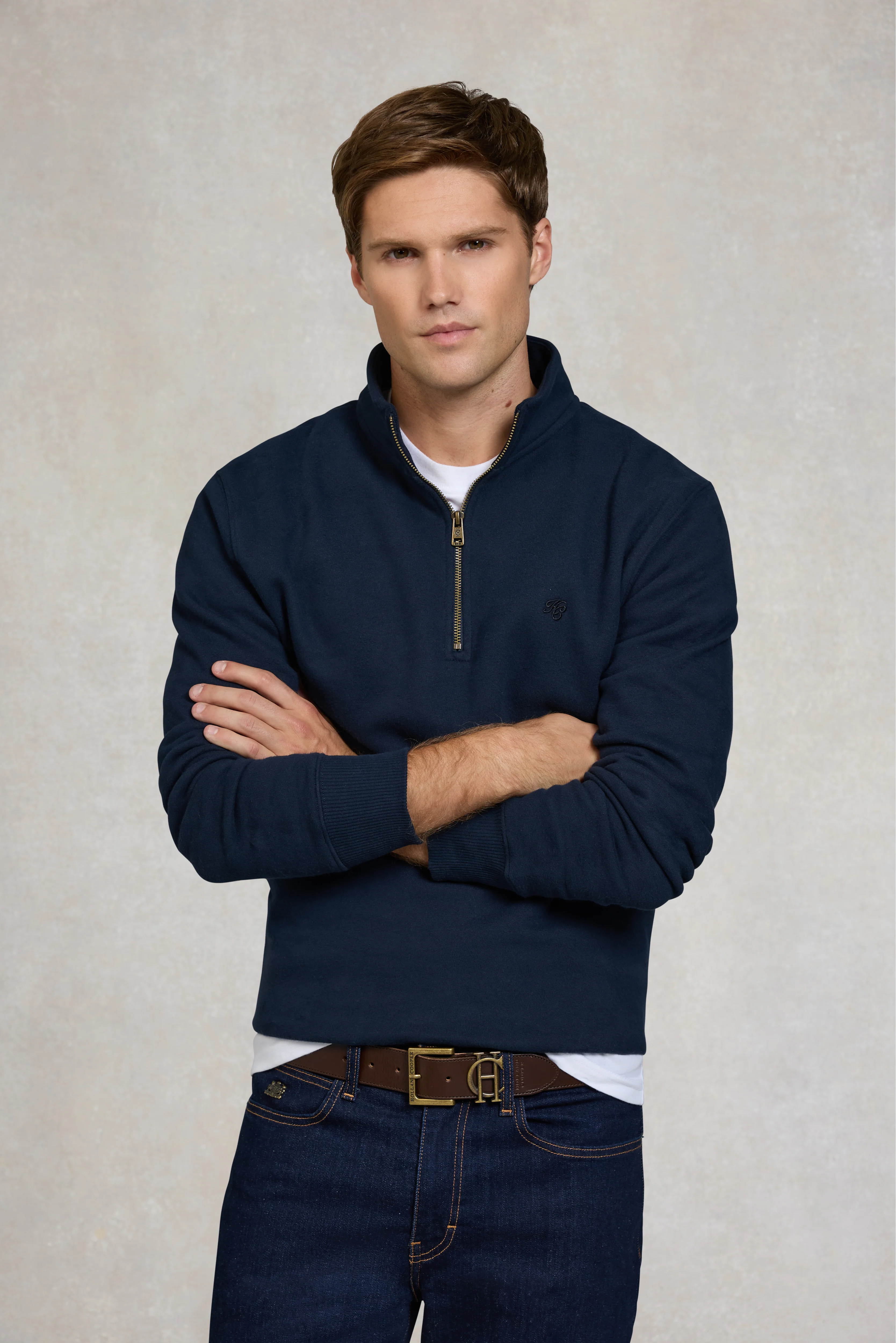 Men's Quarter Zip Sweat (Ink Navy) - Image 2