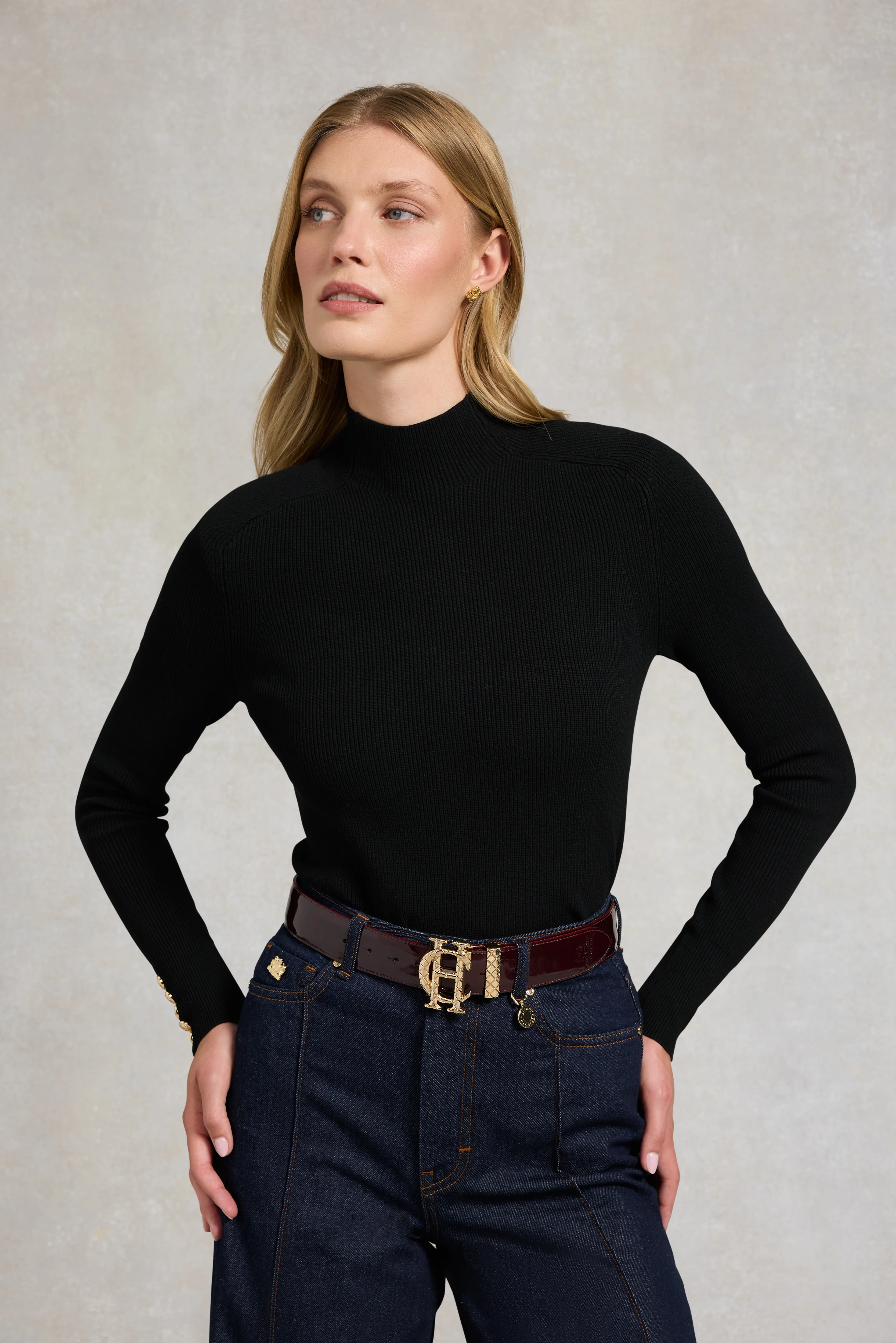 Quilted Classic Belt (Oxblood Patent) - Image 3