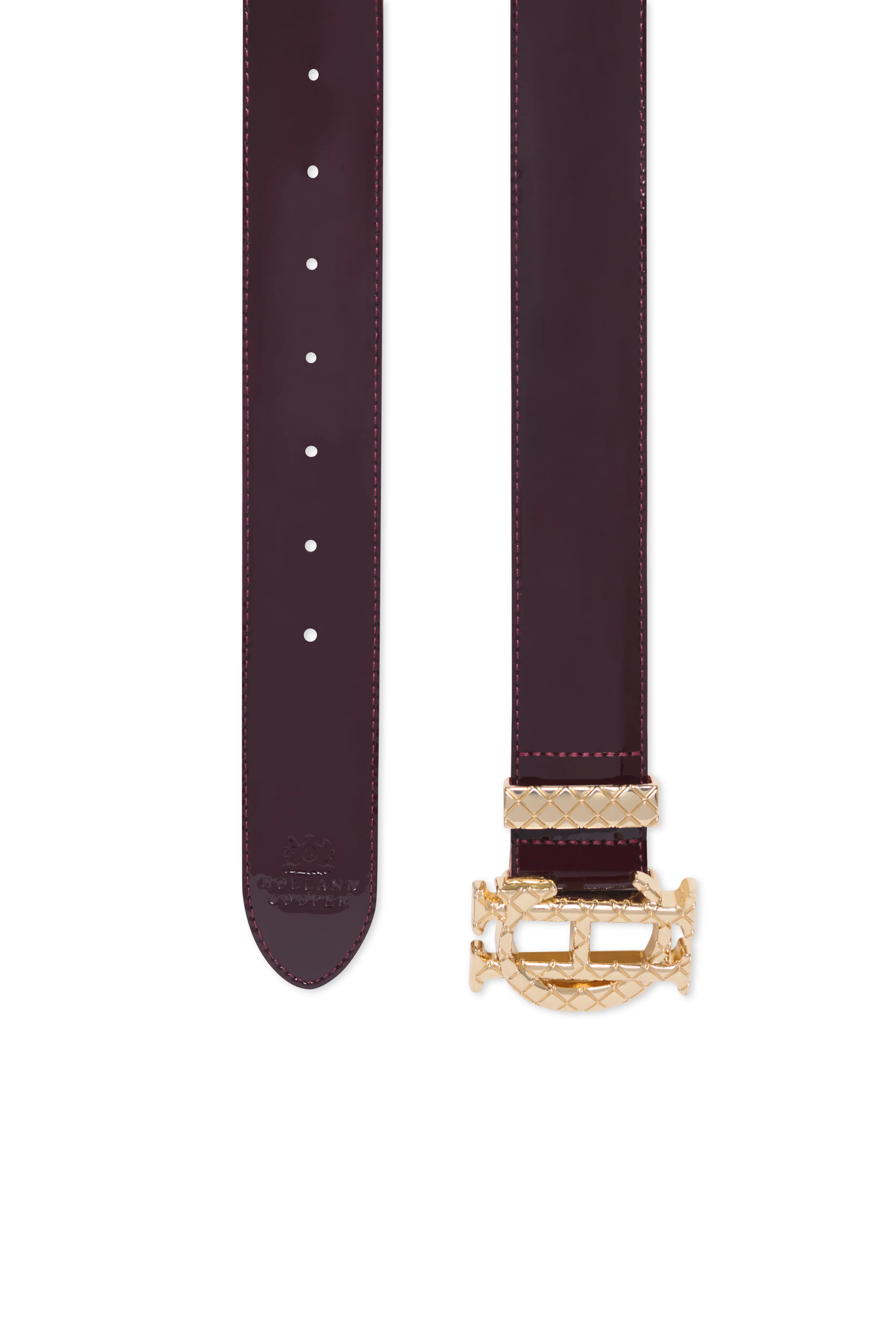 Quilted Classic Belt (Oxblood Patent) - Image 5