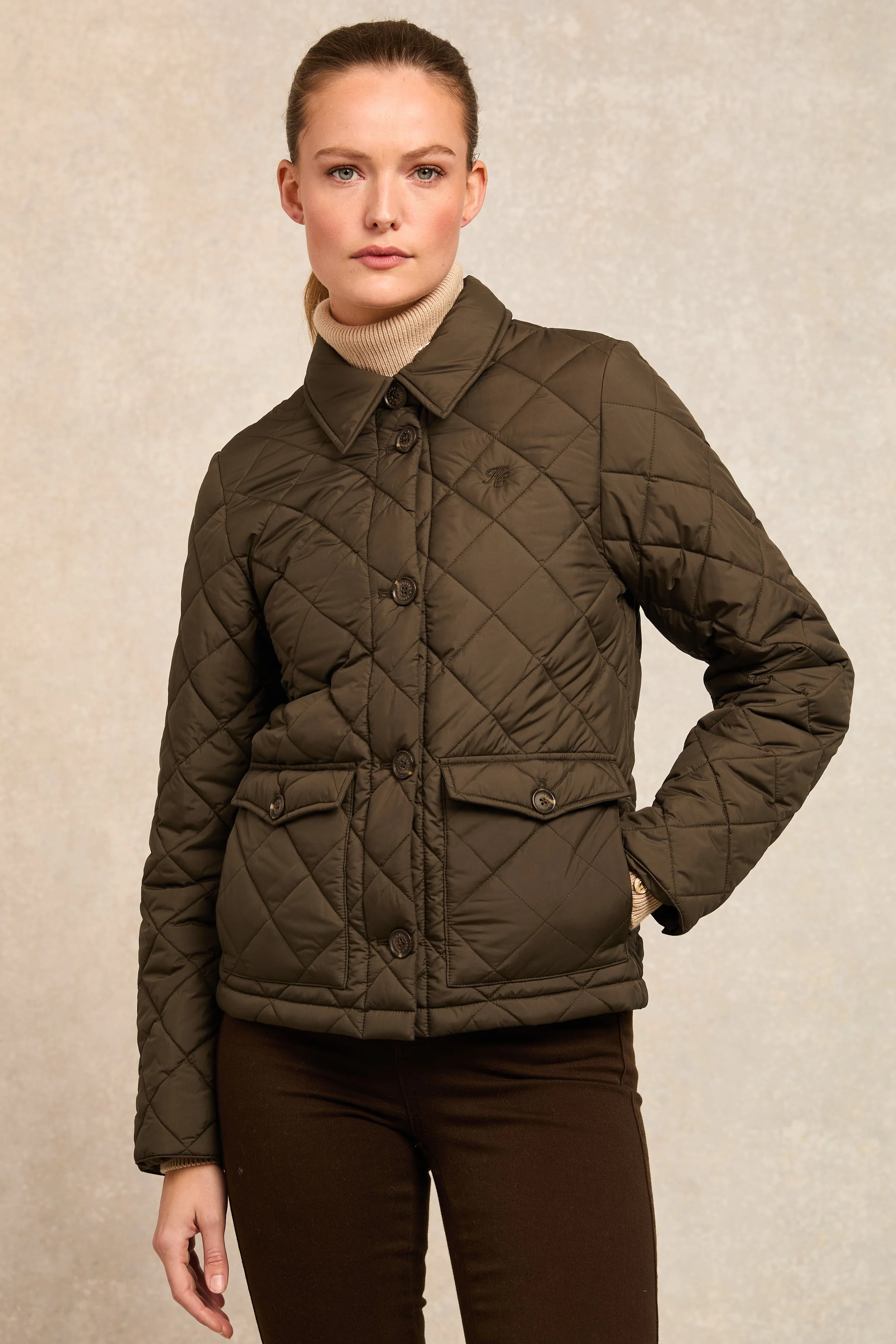 Quilted Coach Jacket (Heritage Khaki)