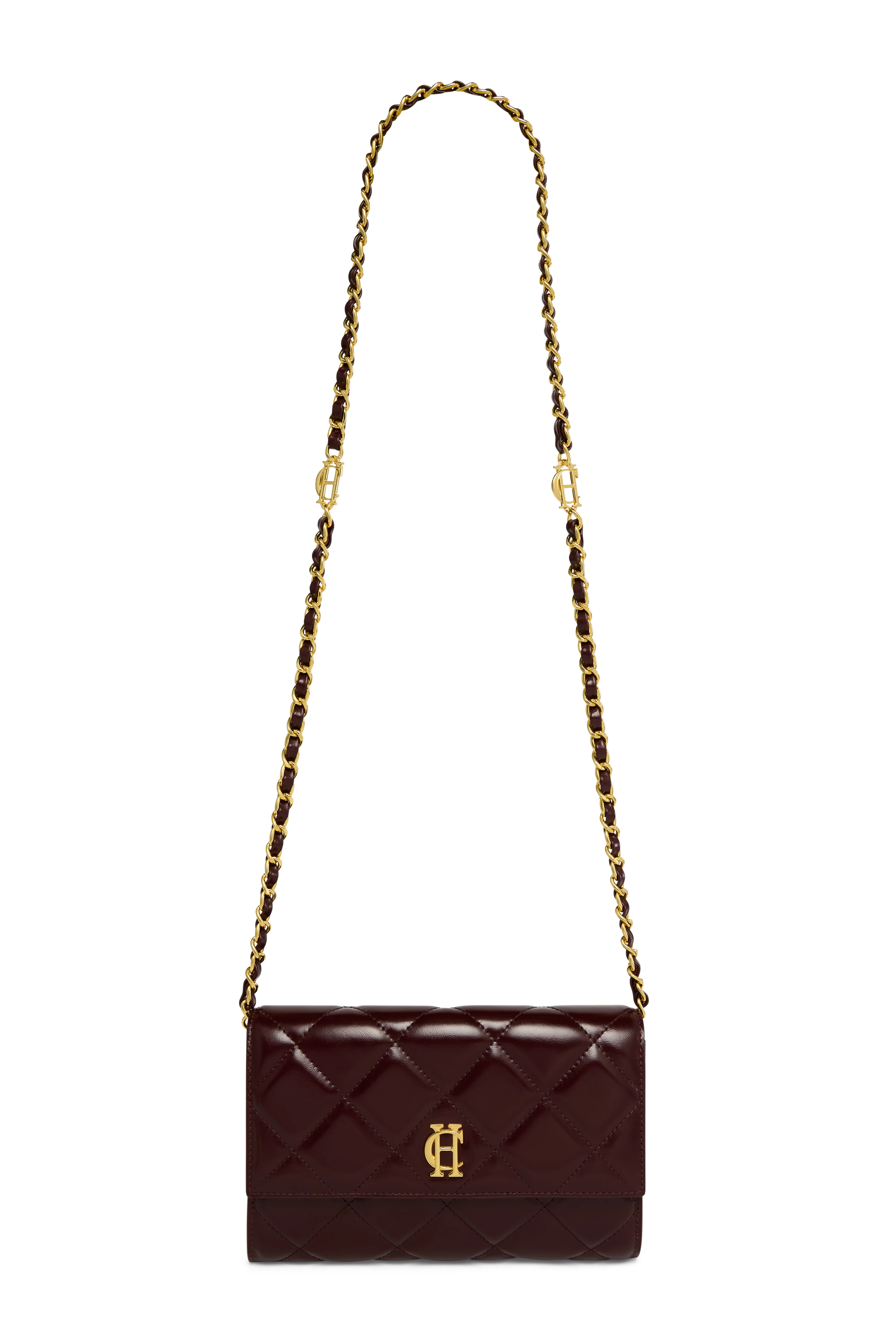 Quilted Crossbody Bag (Oxblood) - Image 8