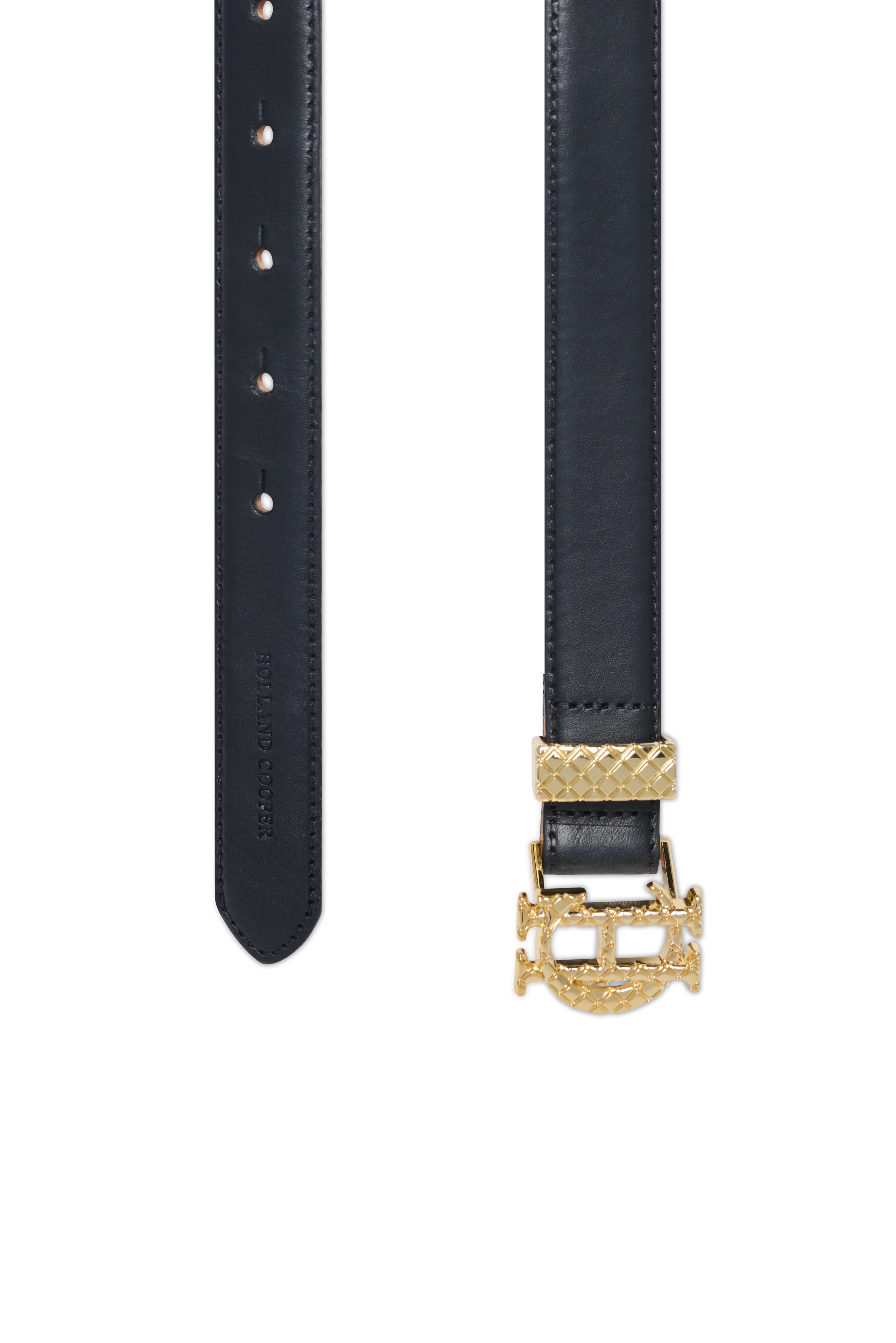 Quilted Slim Belt (Black Leather) - Image 5