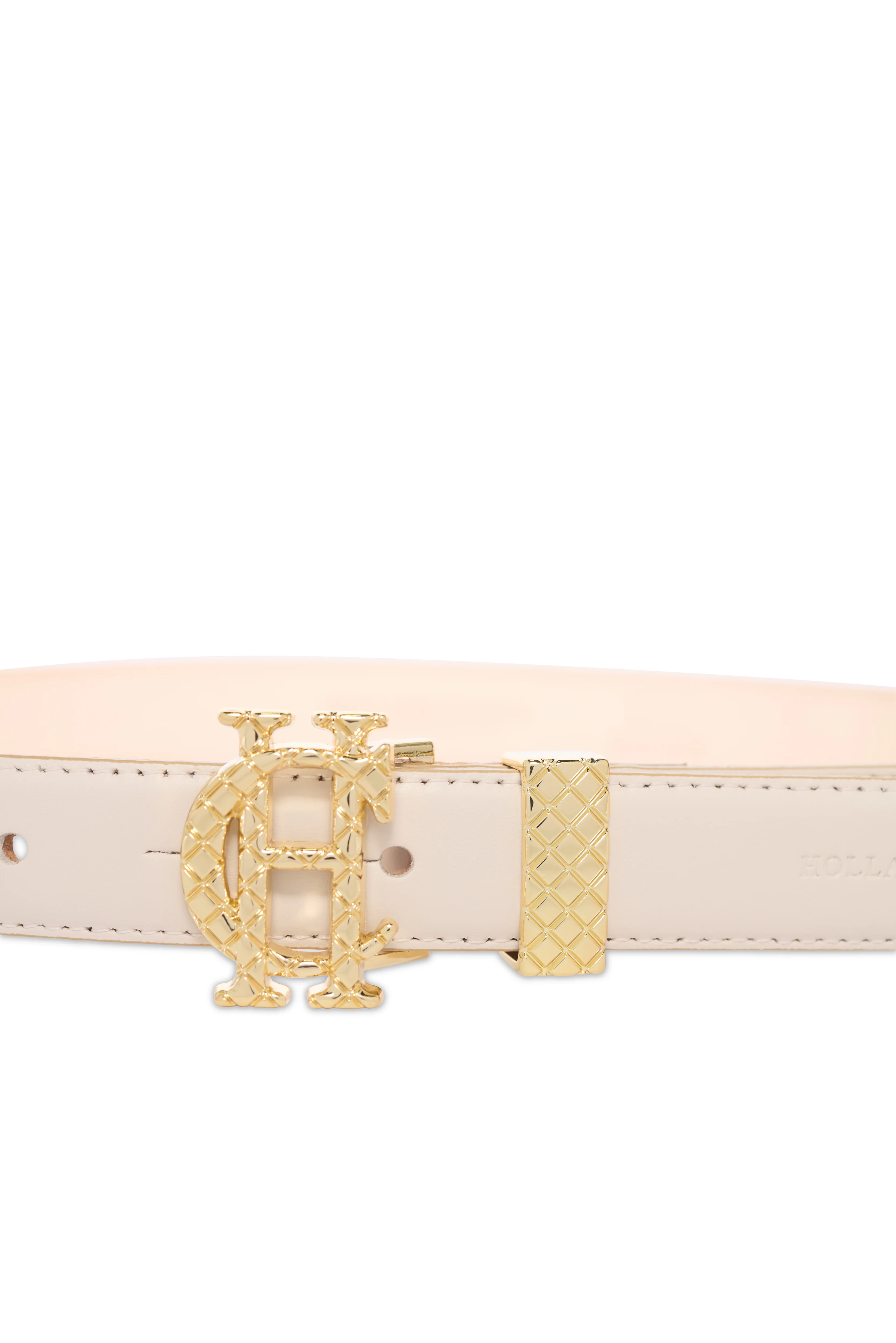 Quilted Slim Belt (Putty Leather) - Image 4