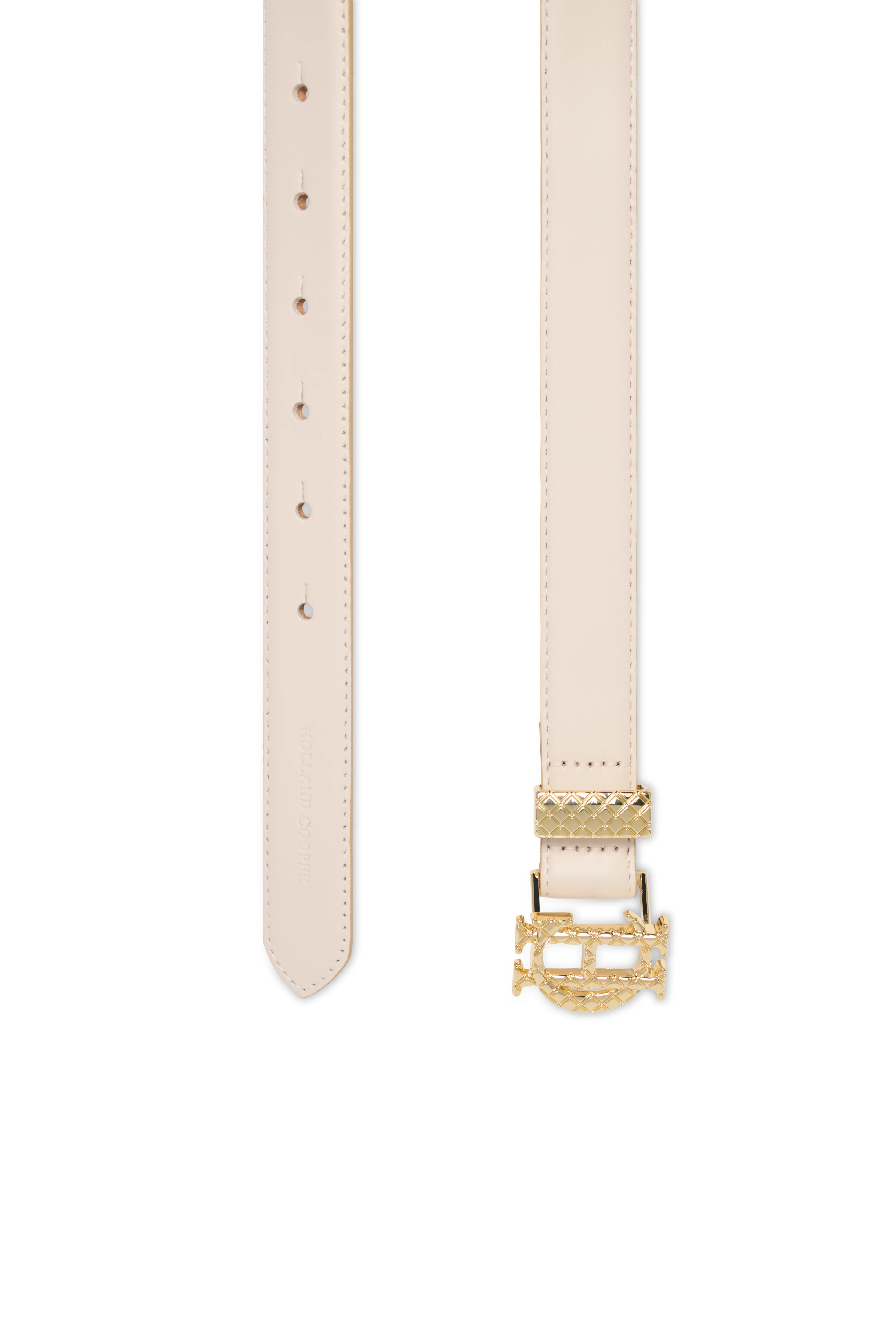 Quilted Slim Belt (Putty Leather) - Image 5