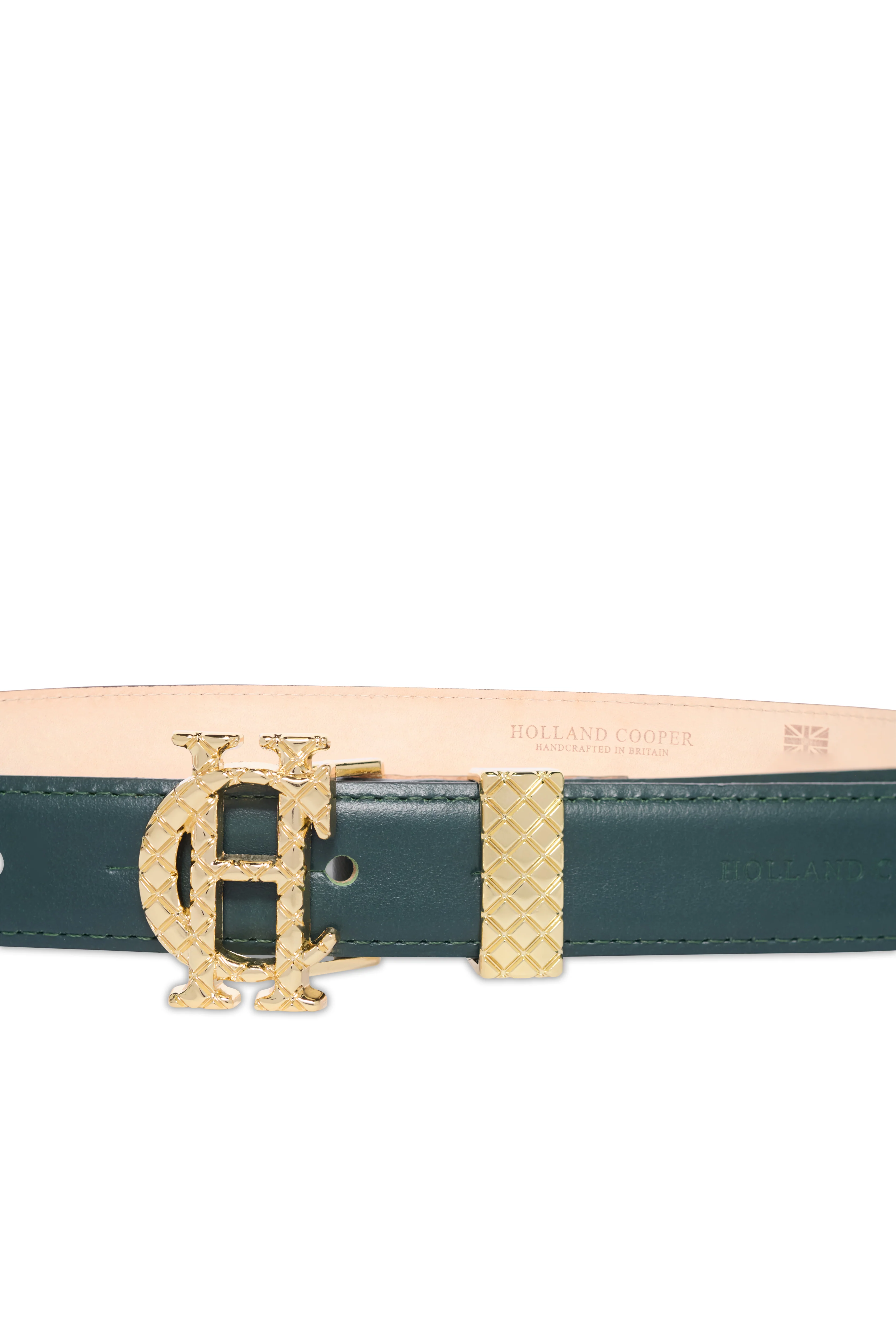 Quilted Slim Belt (Racing Green) - Image 4