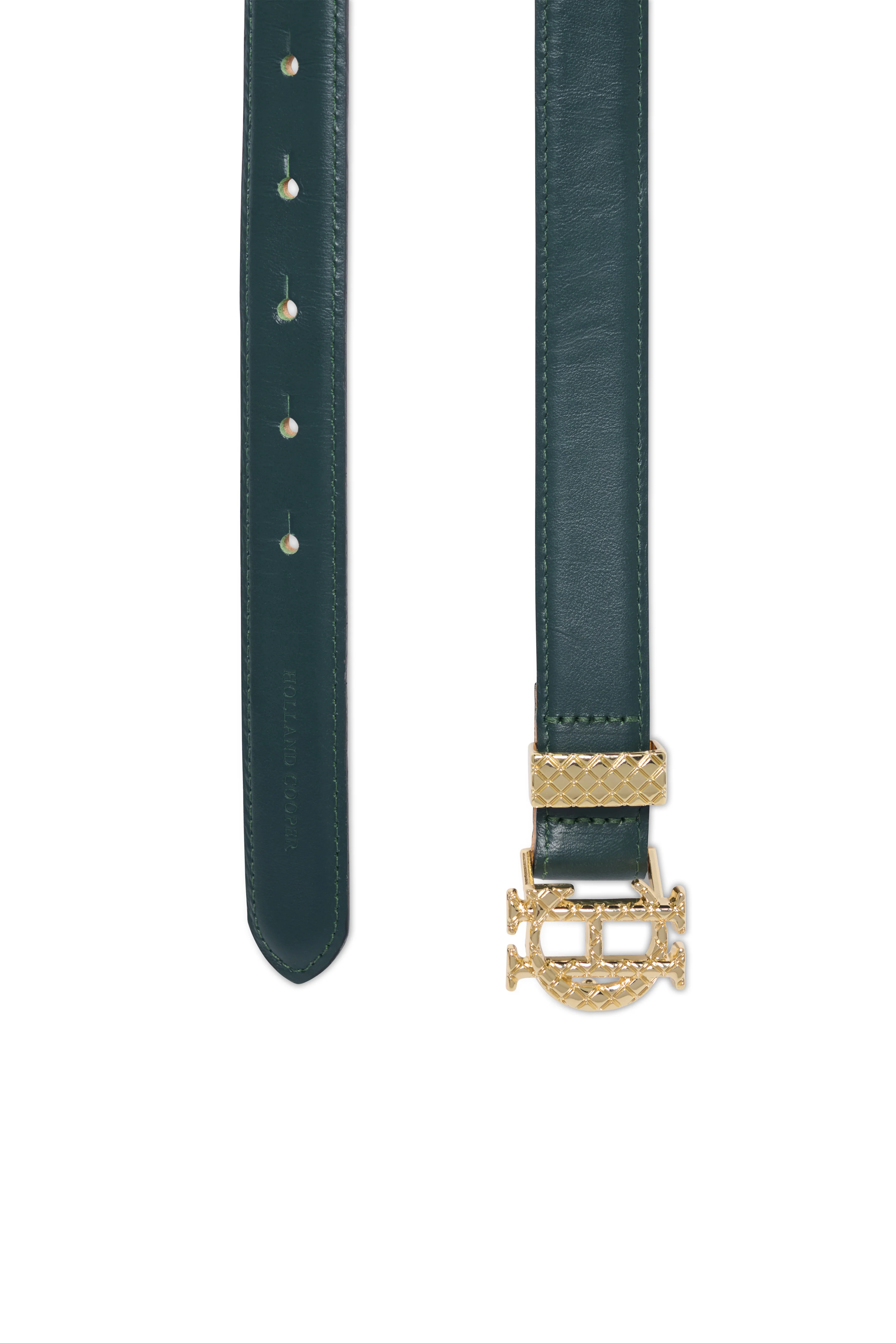 Quilted Slim Belt (Racing Green) - Image 5