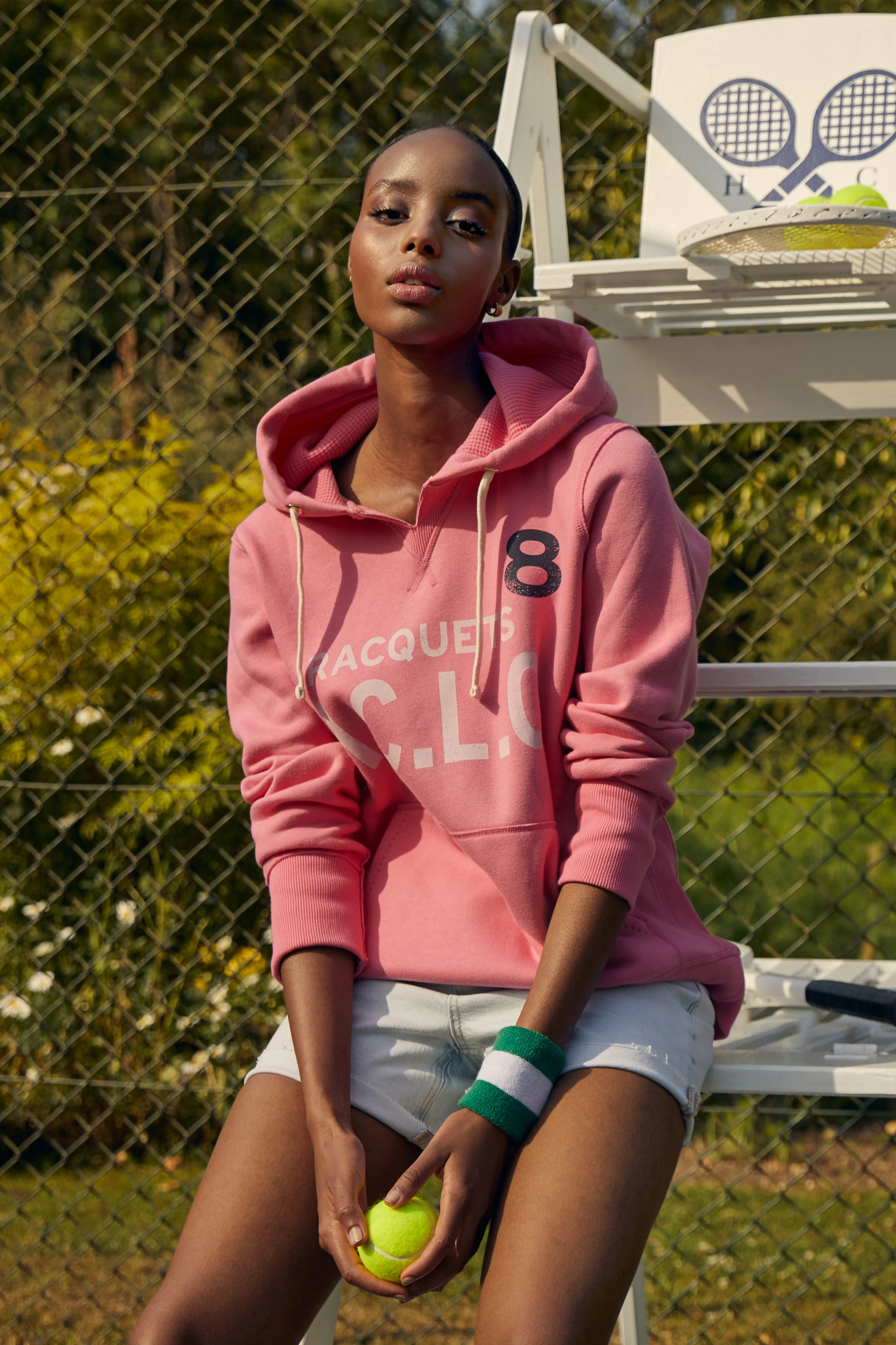 Racquets Hoodie (Peony Pink) - Image 5