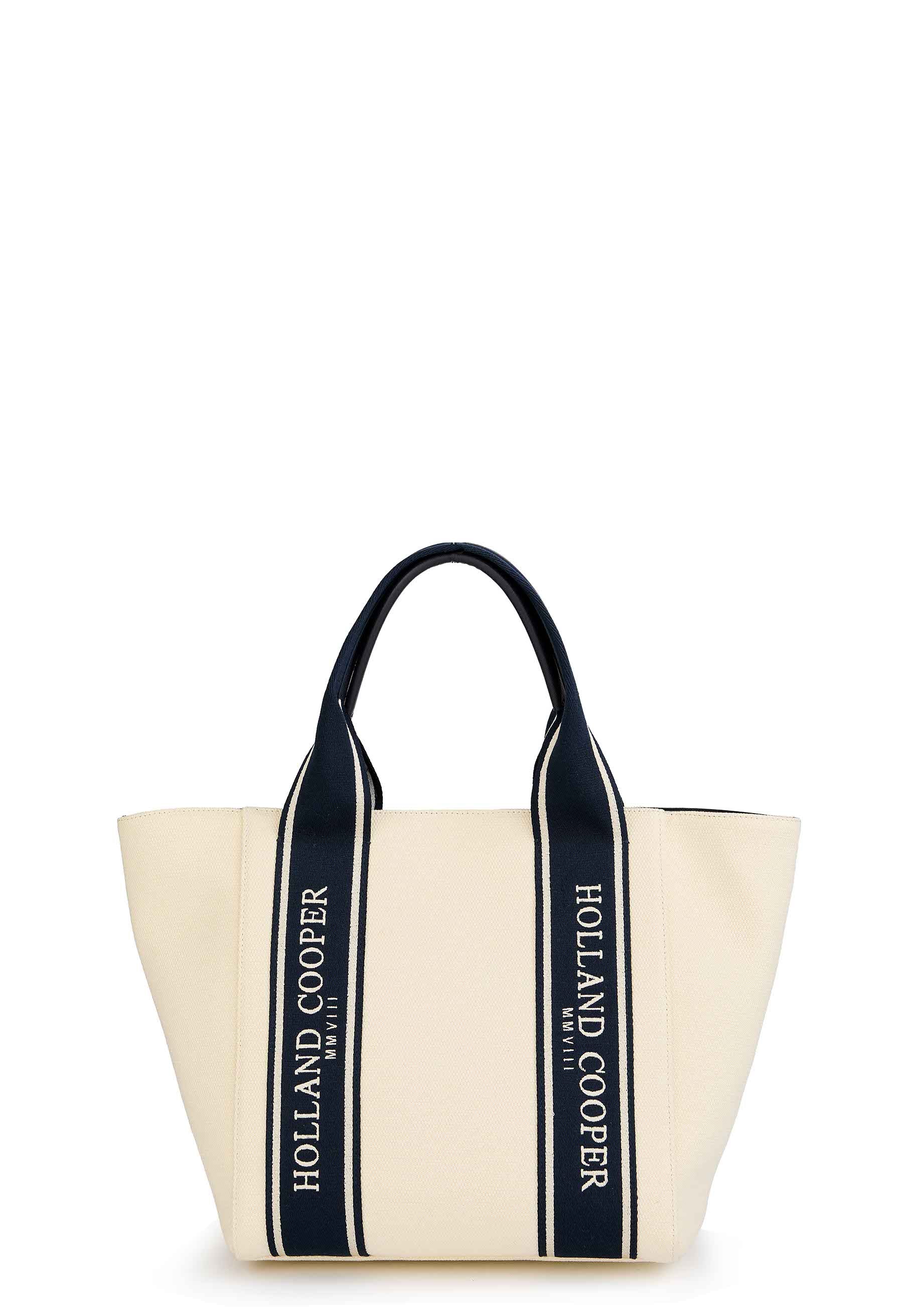Racquets Tote (Ecru Navy) - Image 4