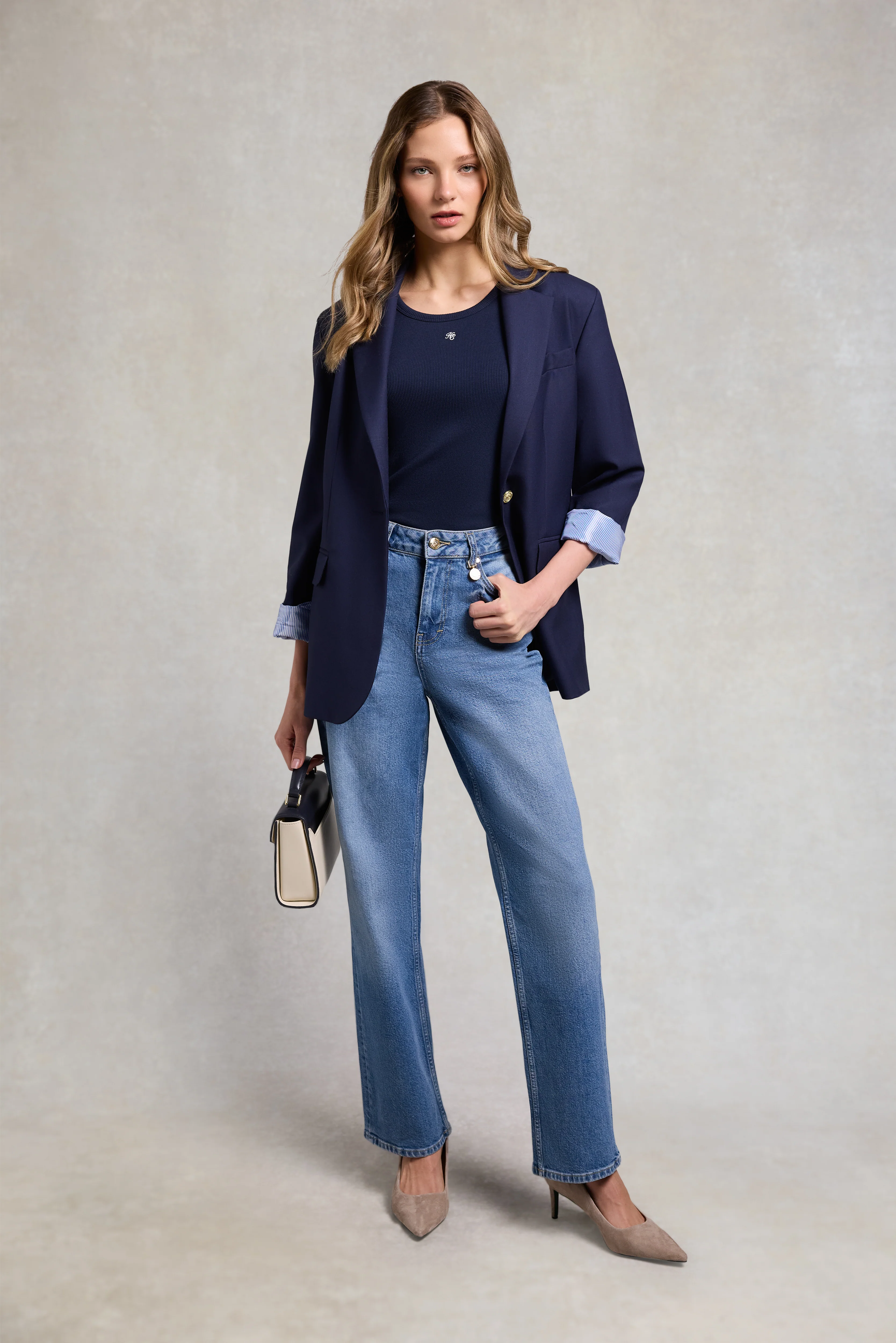 Rebecca Long Sleeve Top (Ink Navy) - Image 4