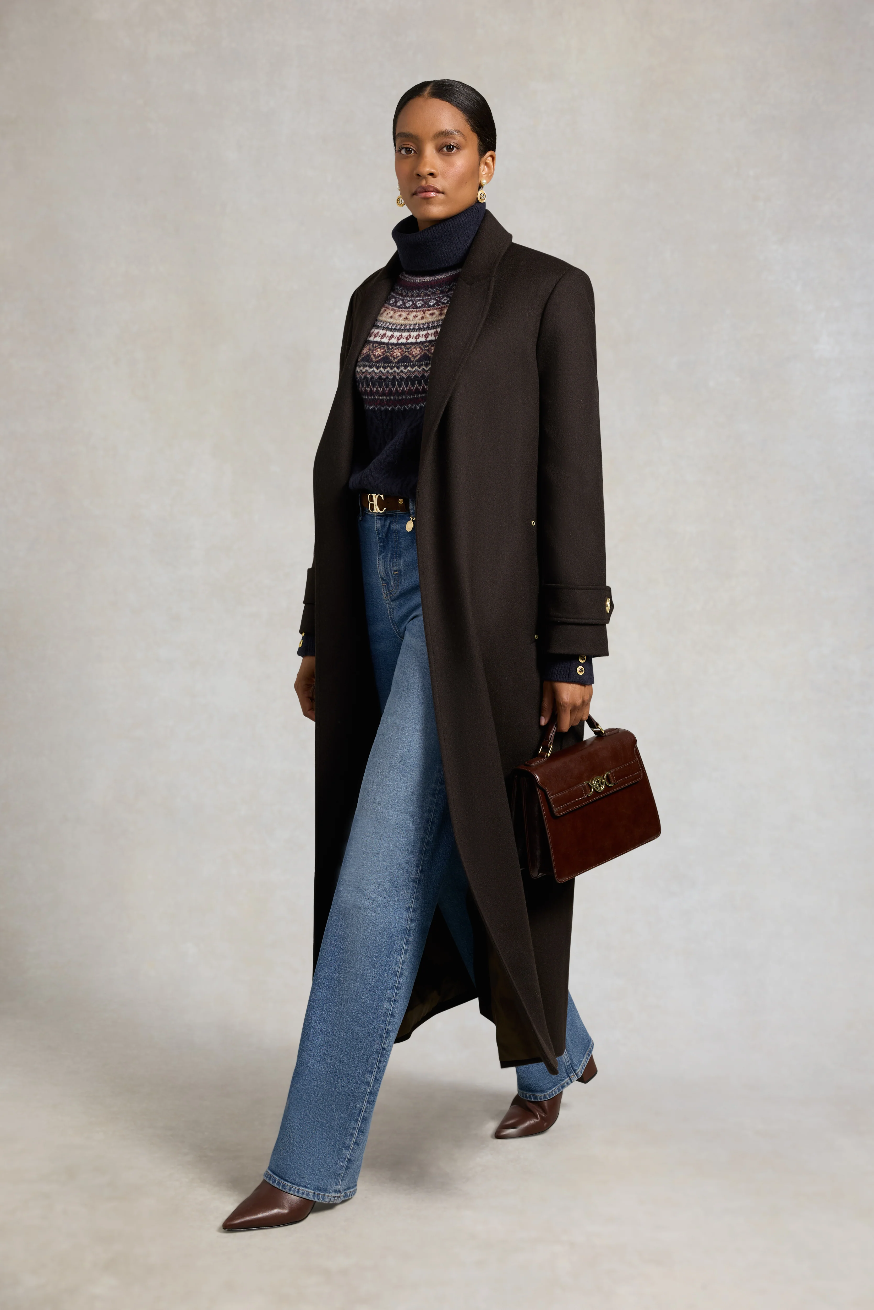 Rebecca Roll Neck Knit (Ink Navy) - Image 3