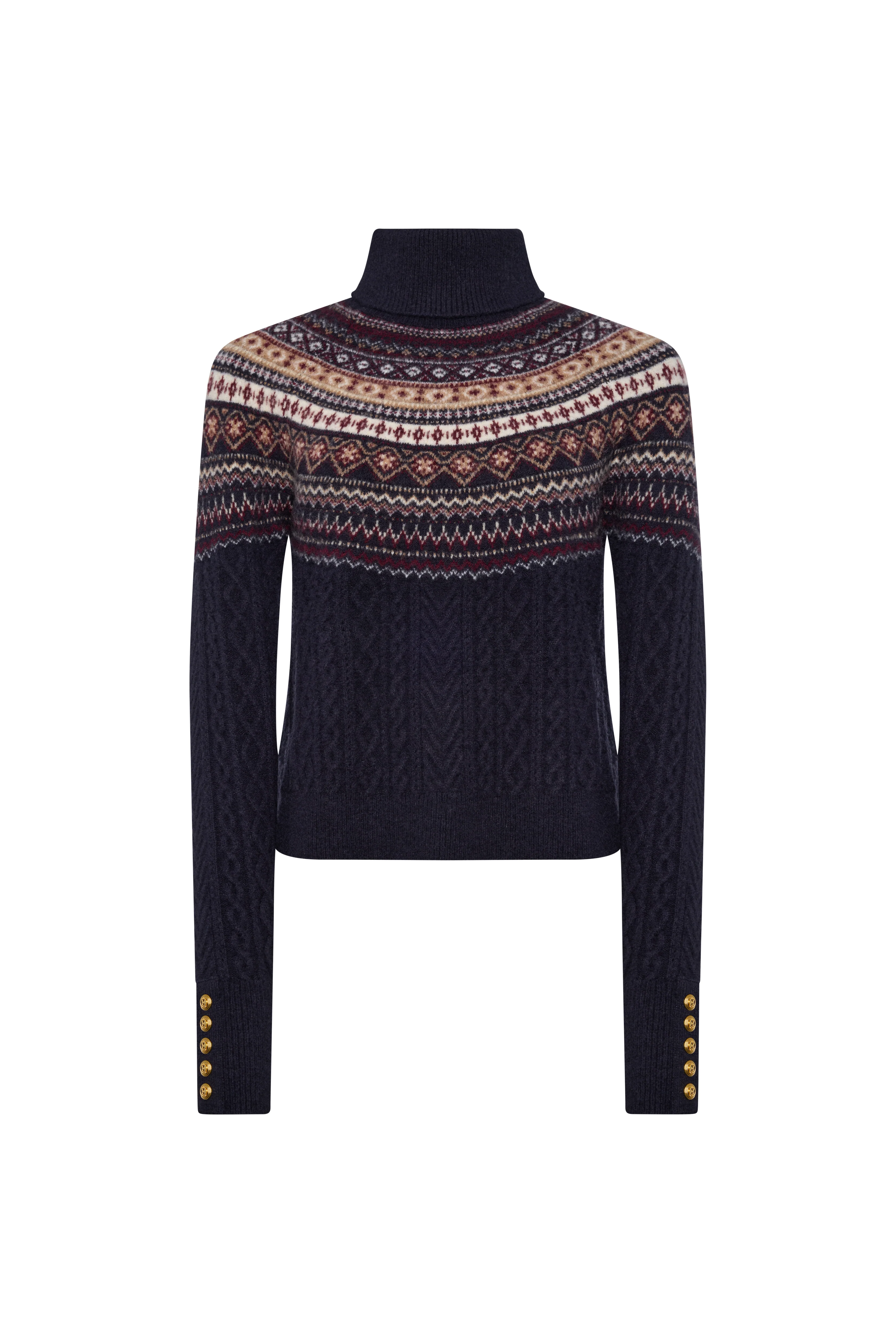 Rebecca Roll Neck Knit (Ink Navy) - Image 4