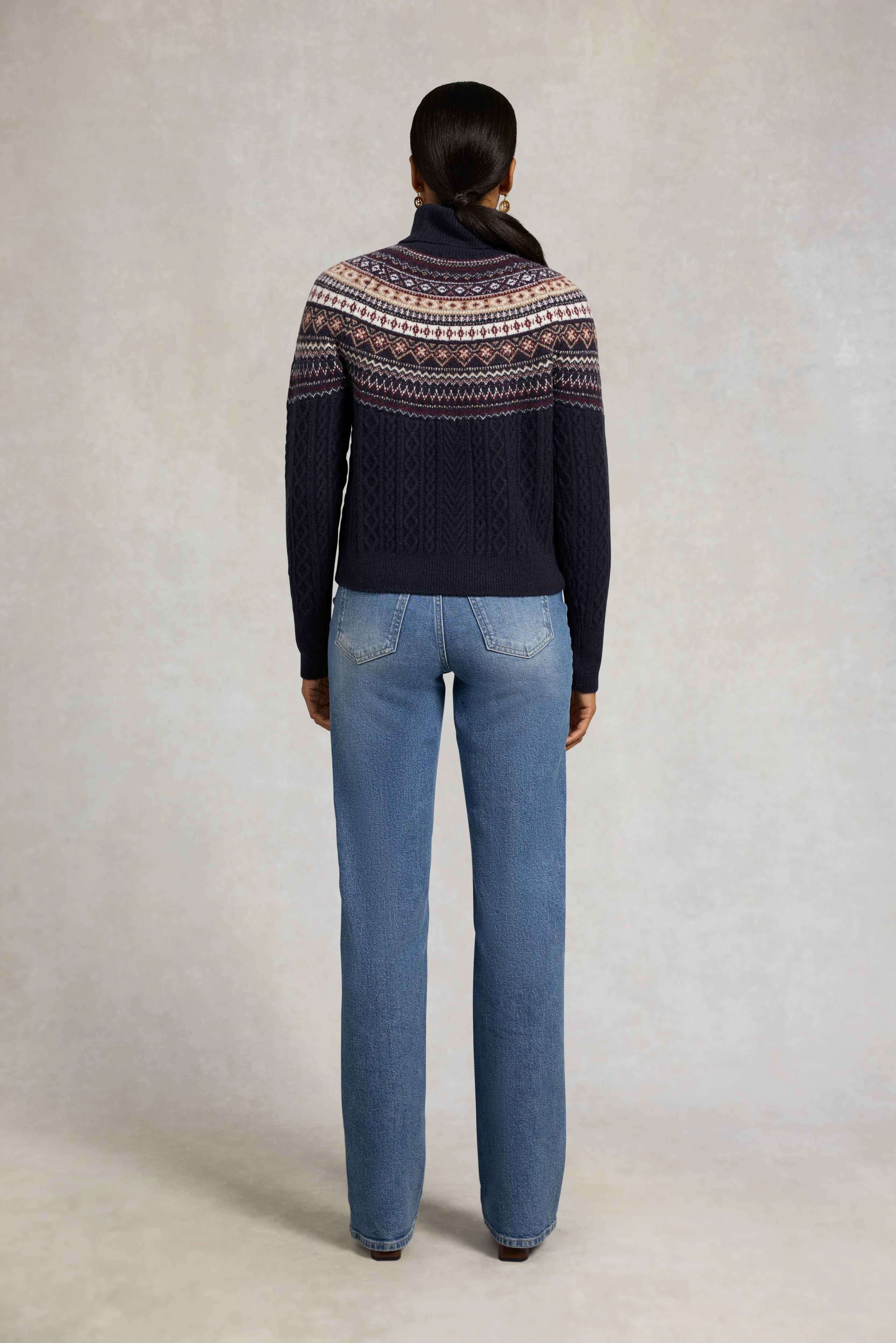 Rebecca Roll Neck Knit (Ink Navy) - Image 5