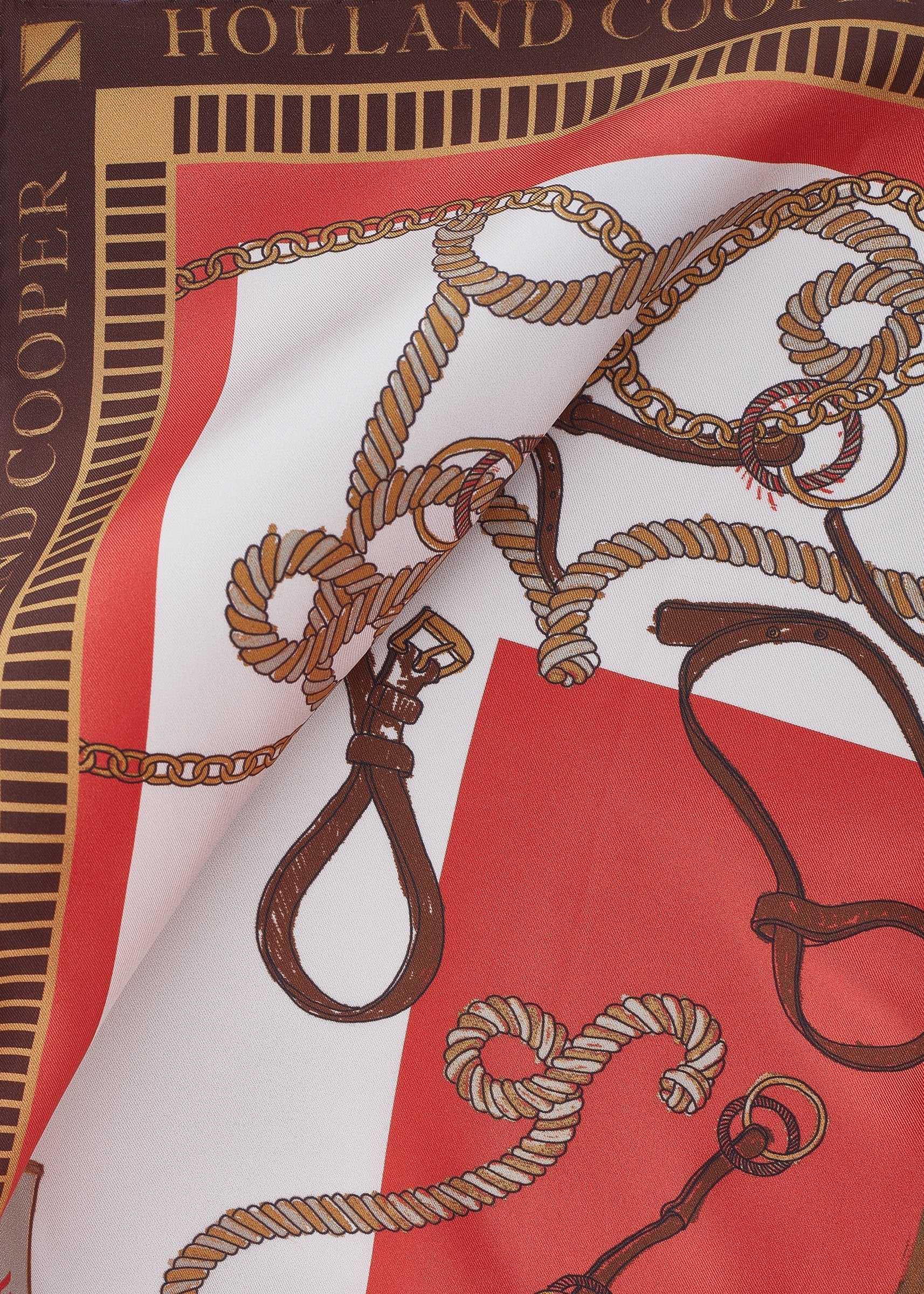 Regal Horse Silk Scarf (Sienna) - Image 6