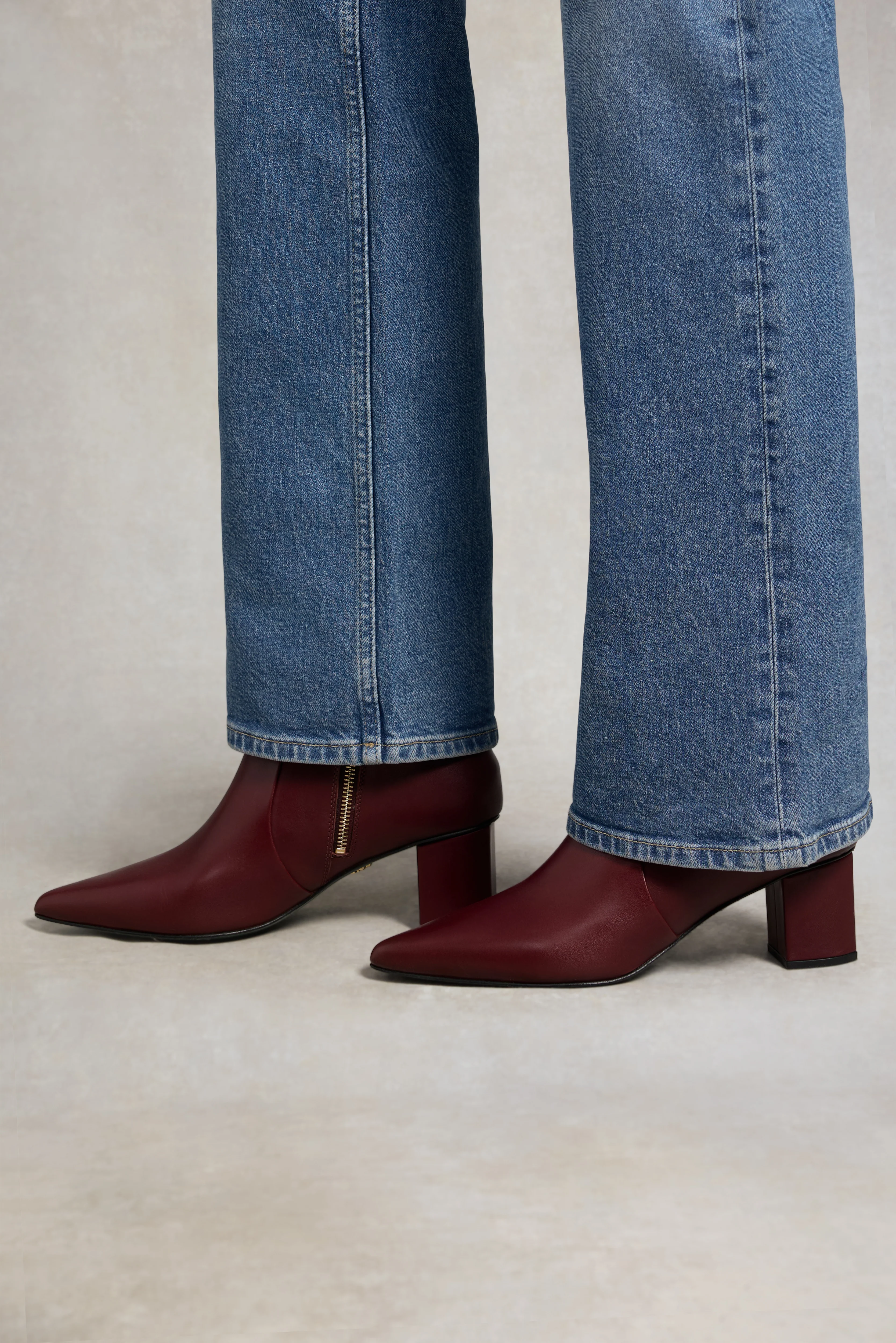 Regency Mid Heel Ankle Boot (Oxblood) - Image 2