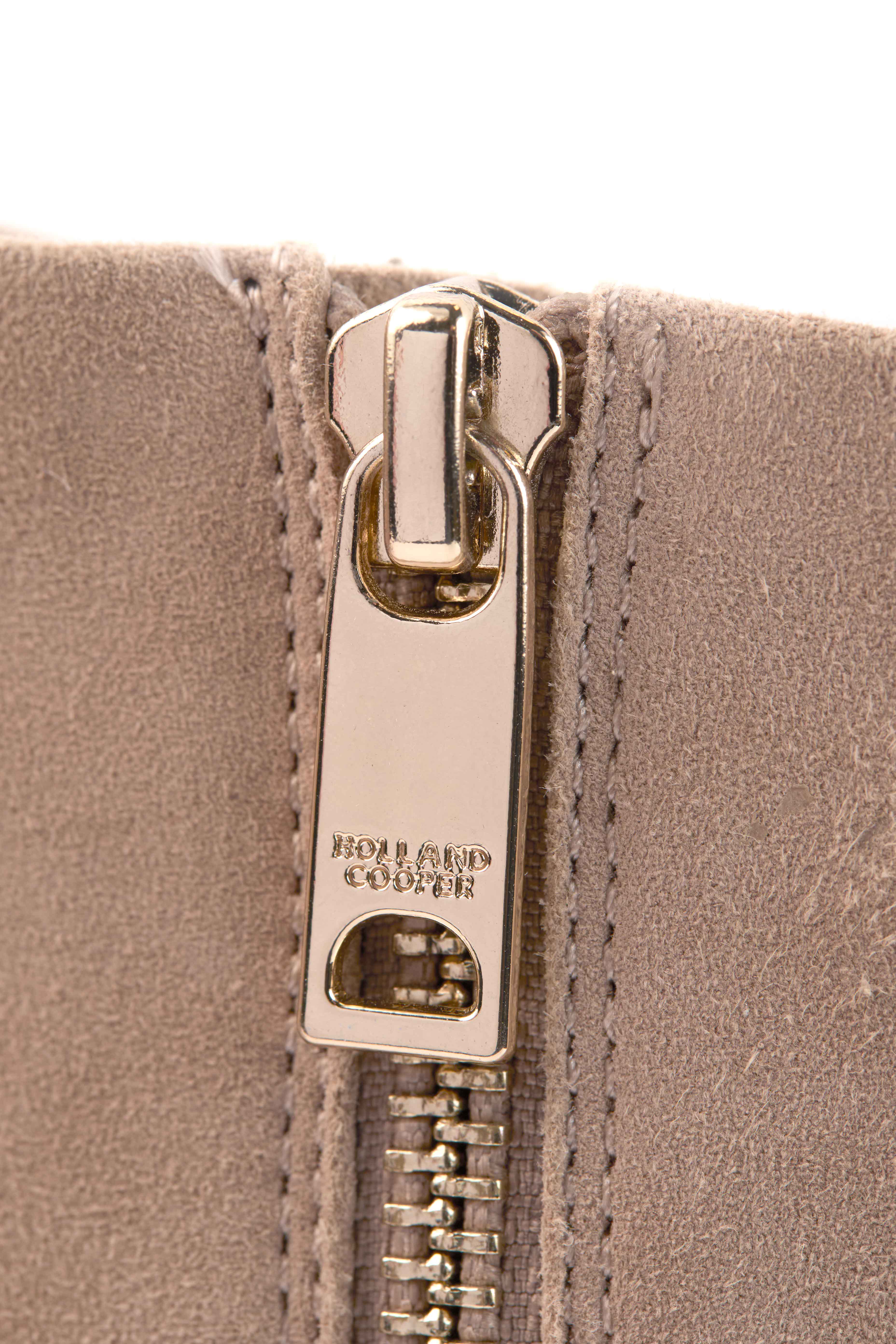 Regency Mid Heel Ankle Boot (Taupe Suede) - Image 6