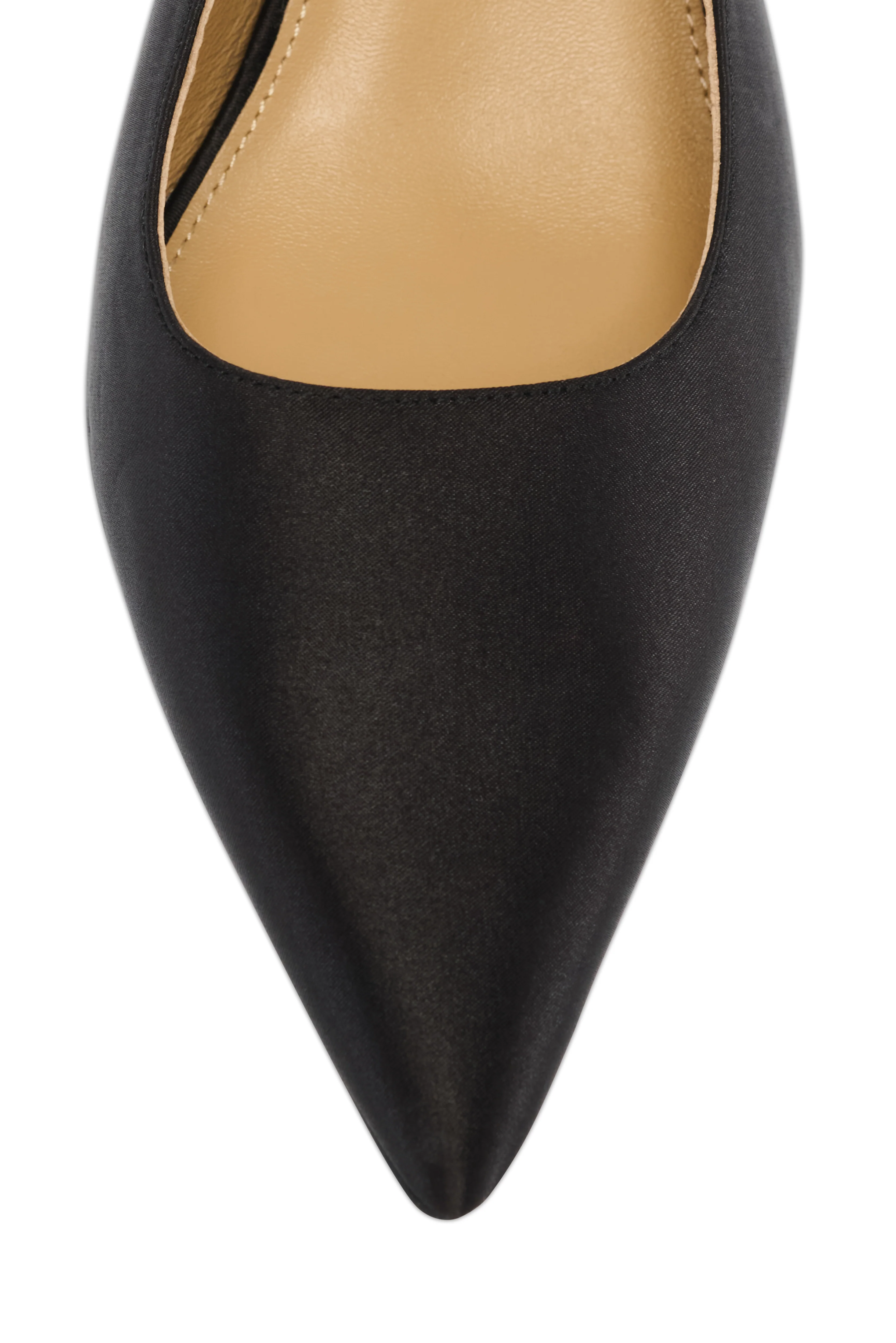 Regency Satin Kitten Heel (Black Satin) - Image 8