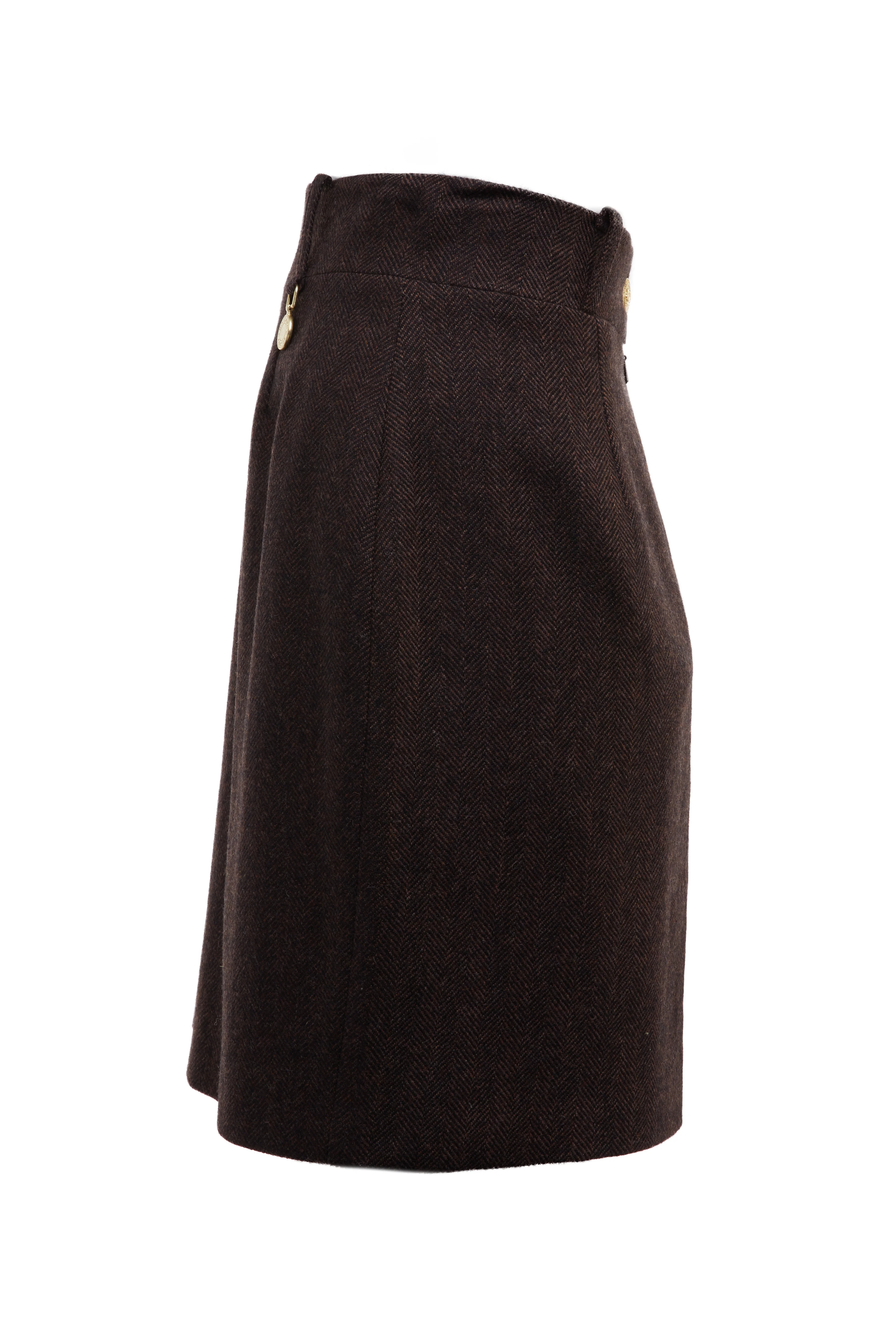Regency Skirt (Chocolate Herringbone) - Image 7