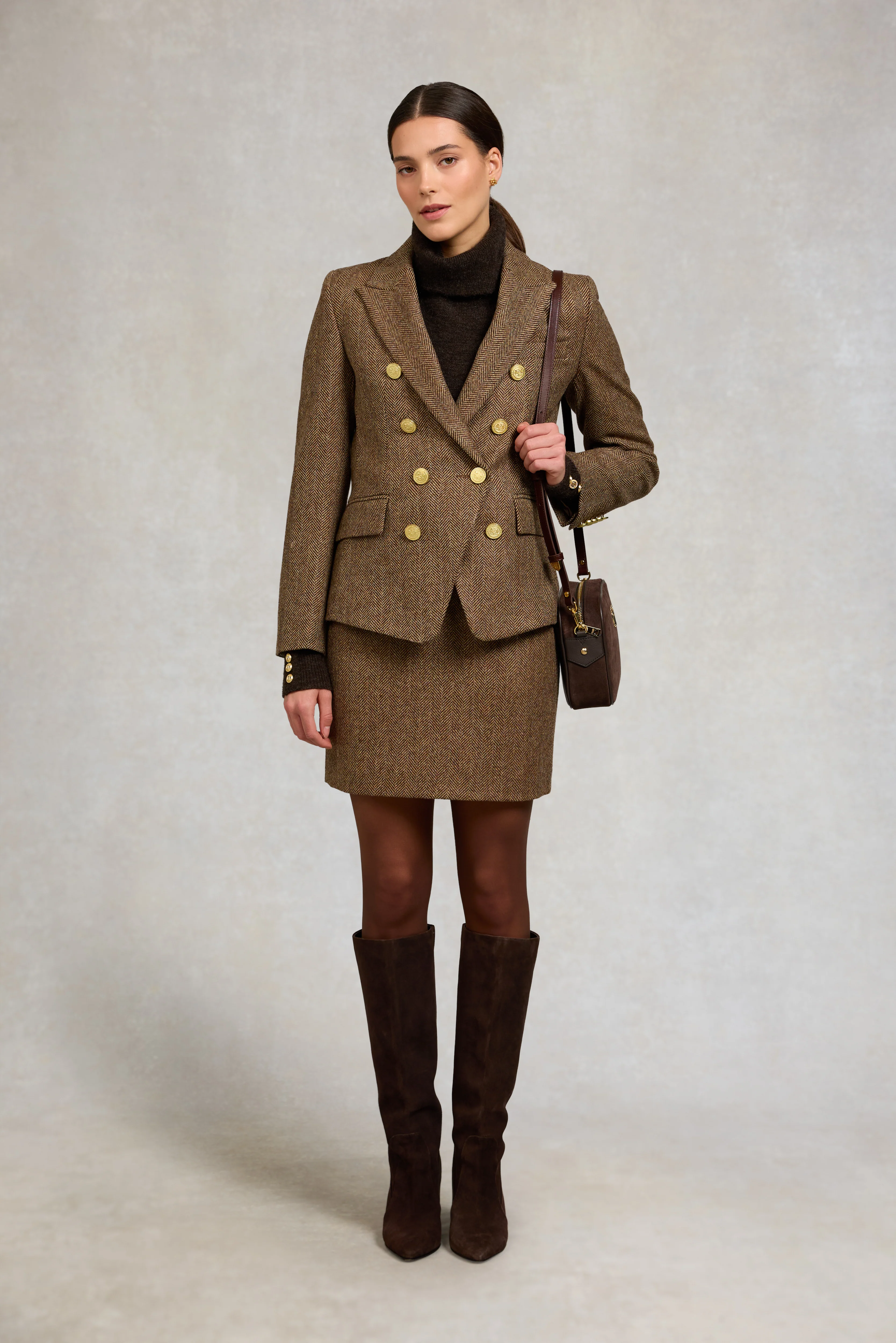Regency Skirt (Large Scale Brown Herringbone) - Image 3