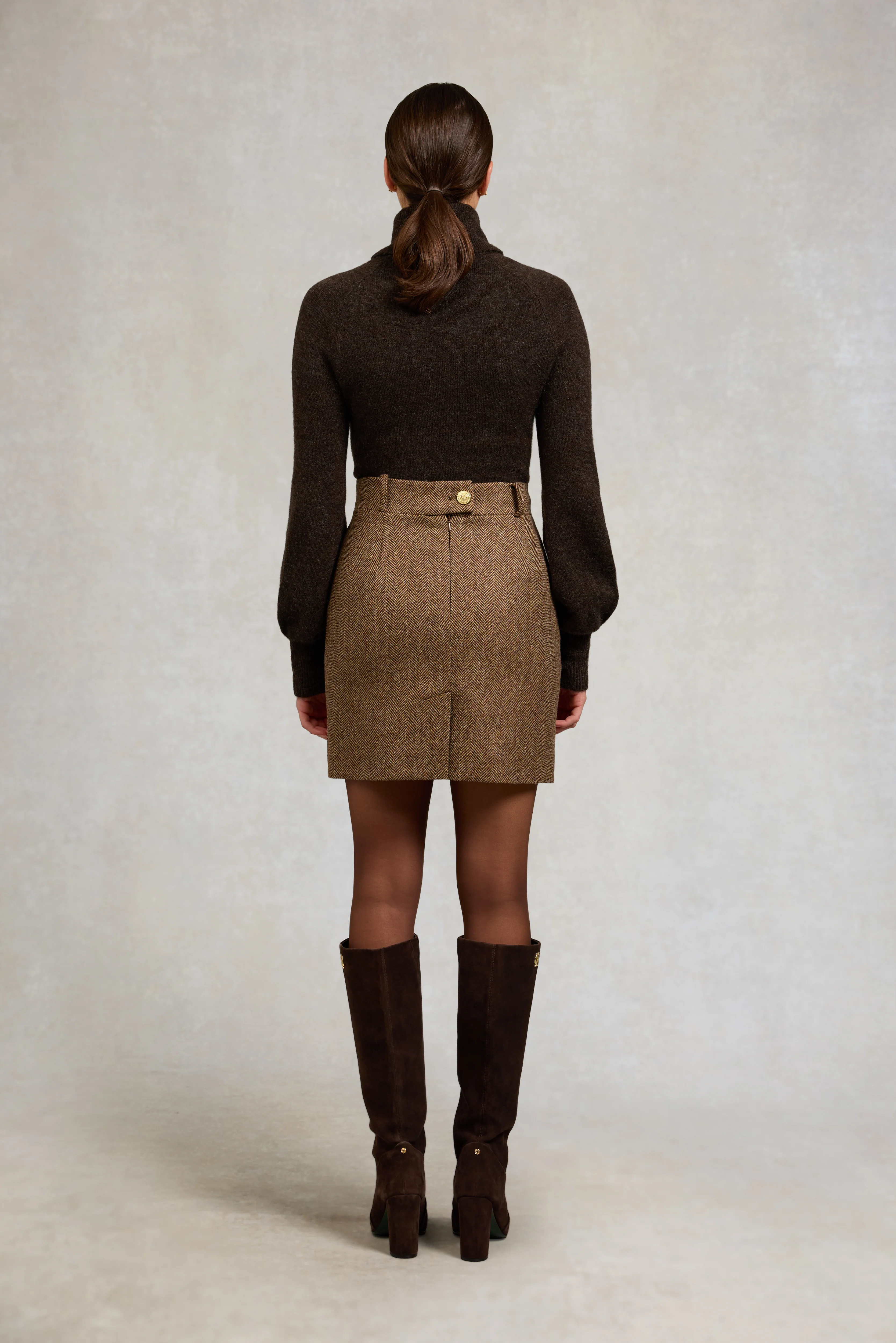 Regency Skirt (Large Scale Brown Herringbone) - Image 4