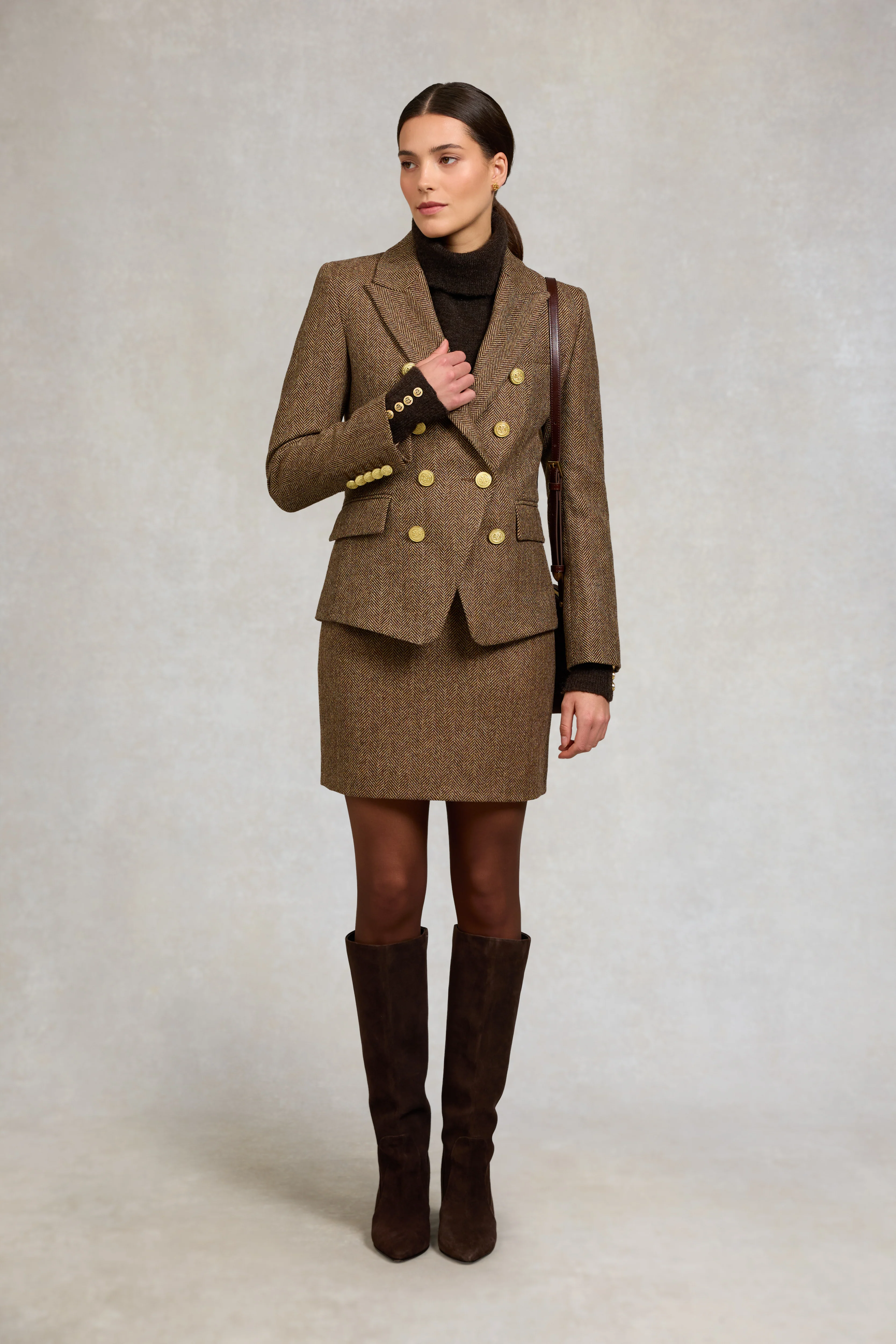 Regency Skirt (Large Scale Brown Herringbone) - Image 5