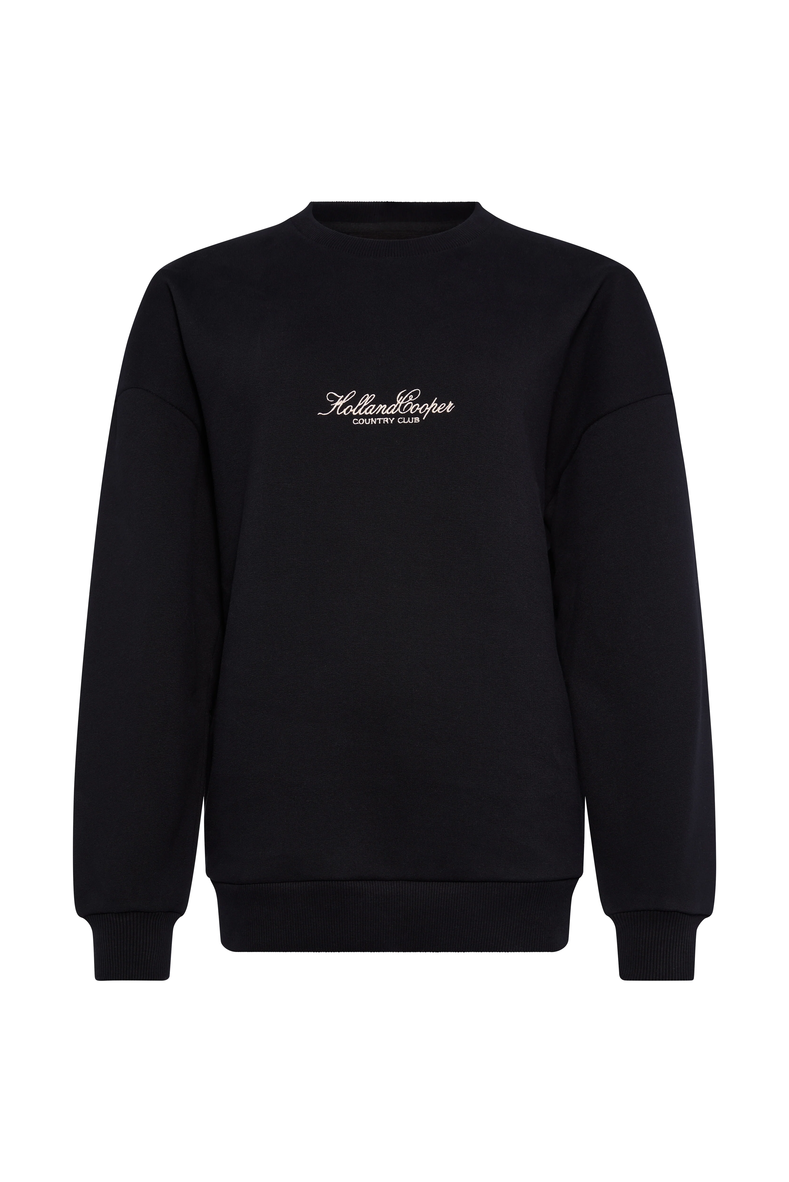 Relaxed Fit Crew Neck Sweat (Black) - Image 4