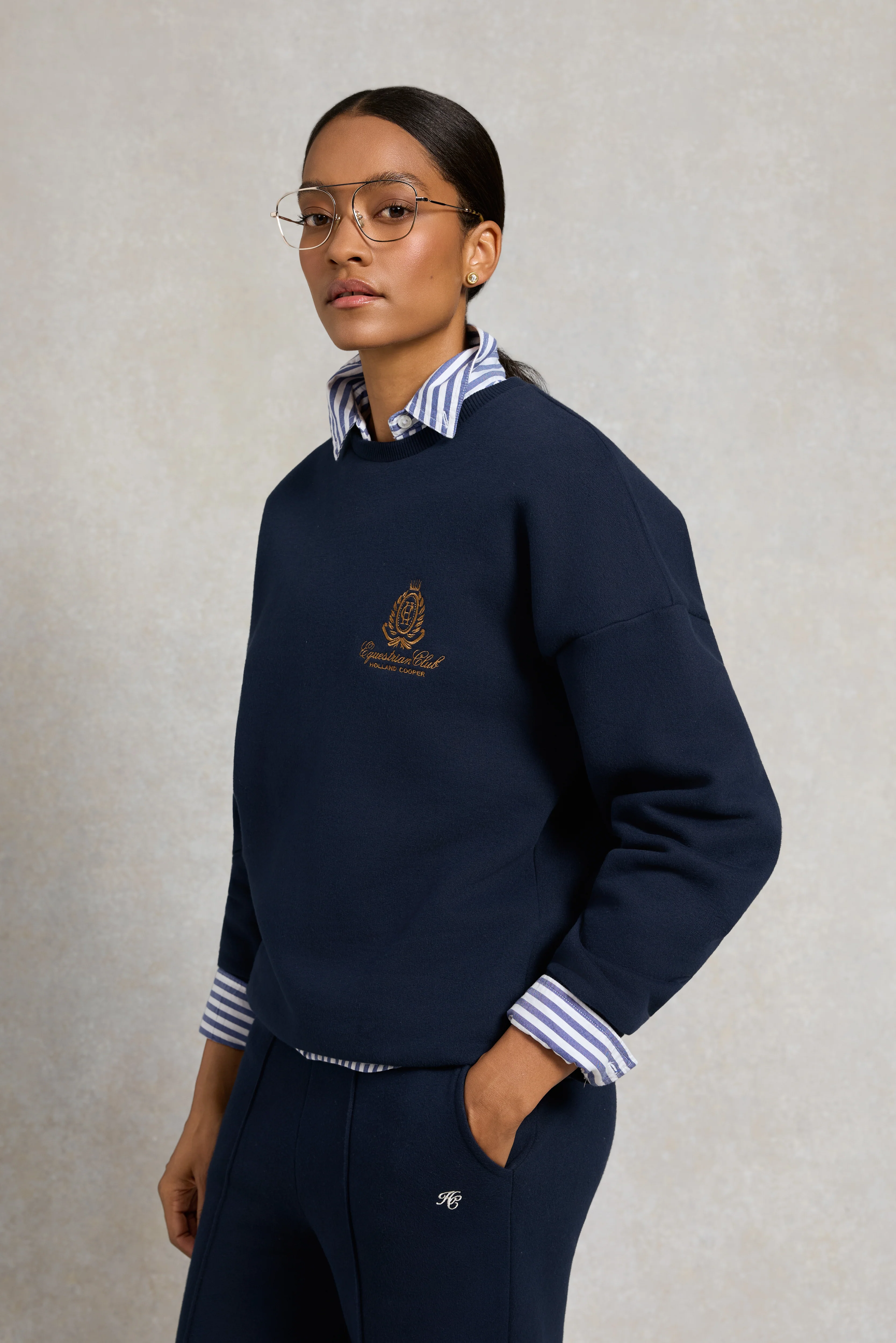 Relaxed Fit Crew Neck Sweat (Ink Navy) - Image 2