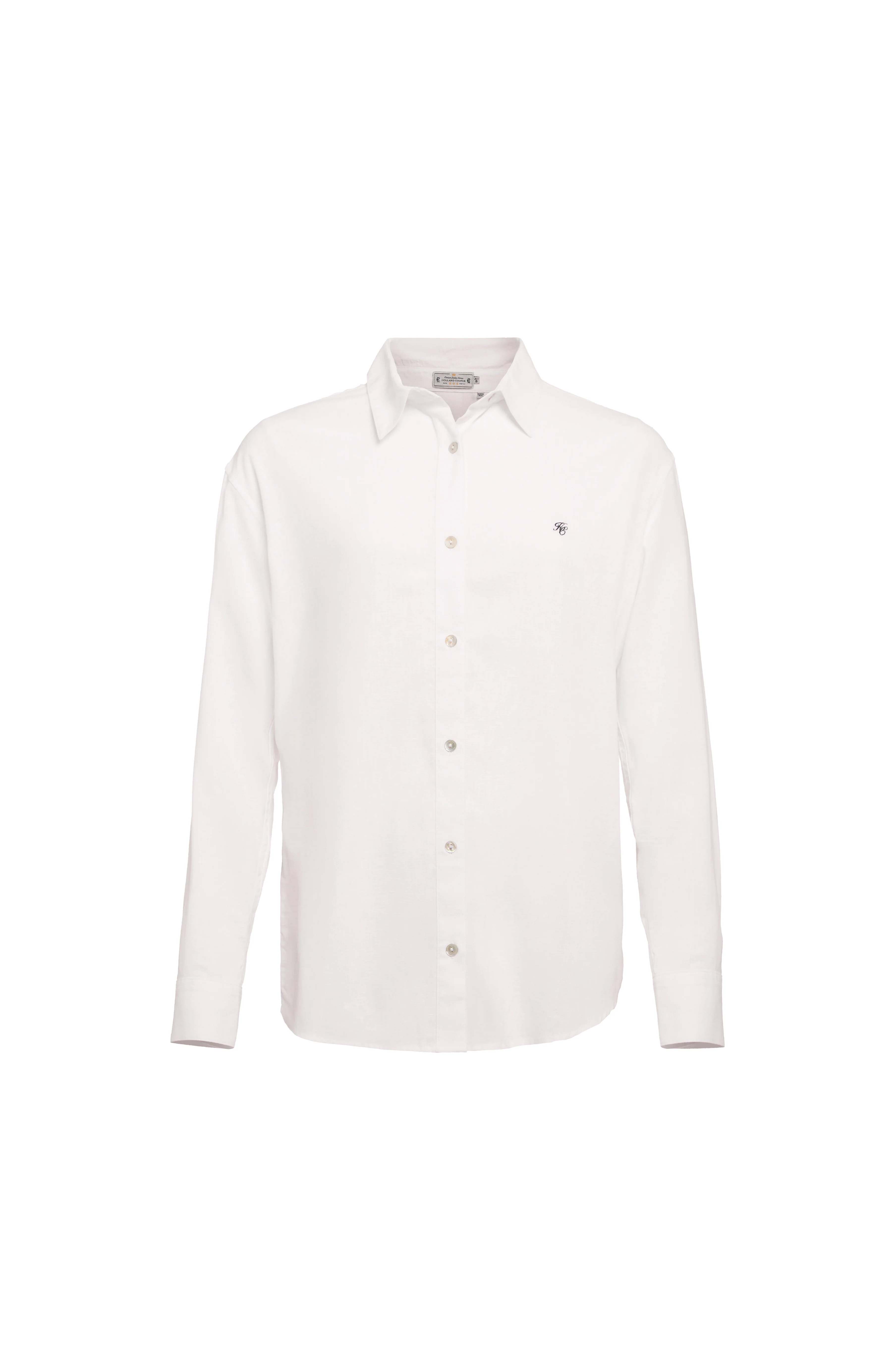 Relaxed Fit Linen Shirt (Optic White) - Image 4
