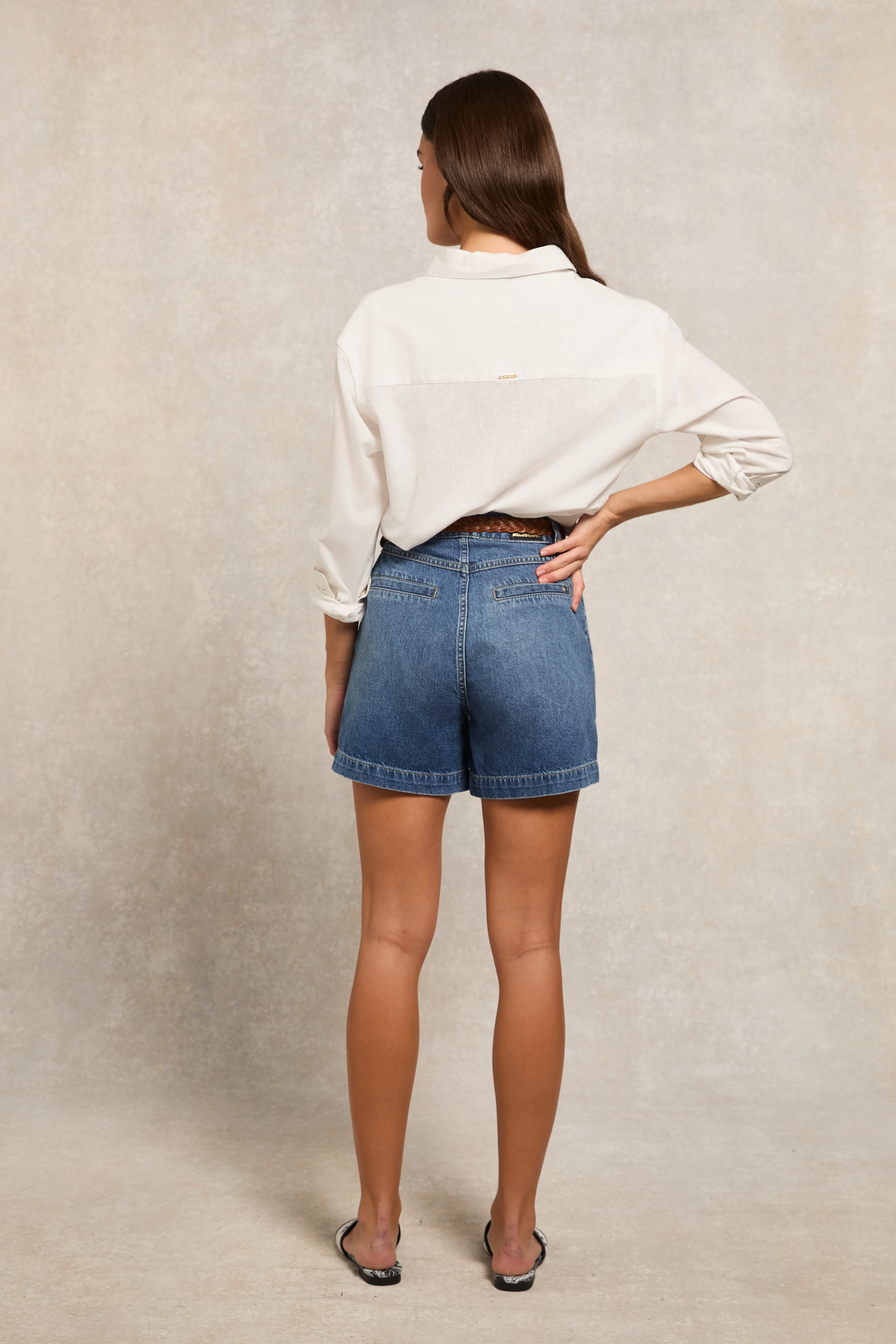Relaxed Fit Linen Shirt (Optic White) - Image 5