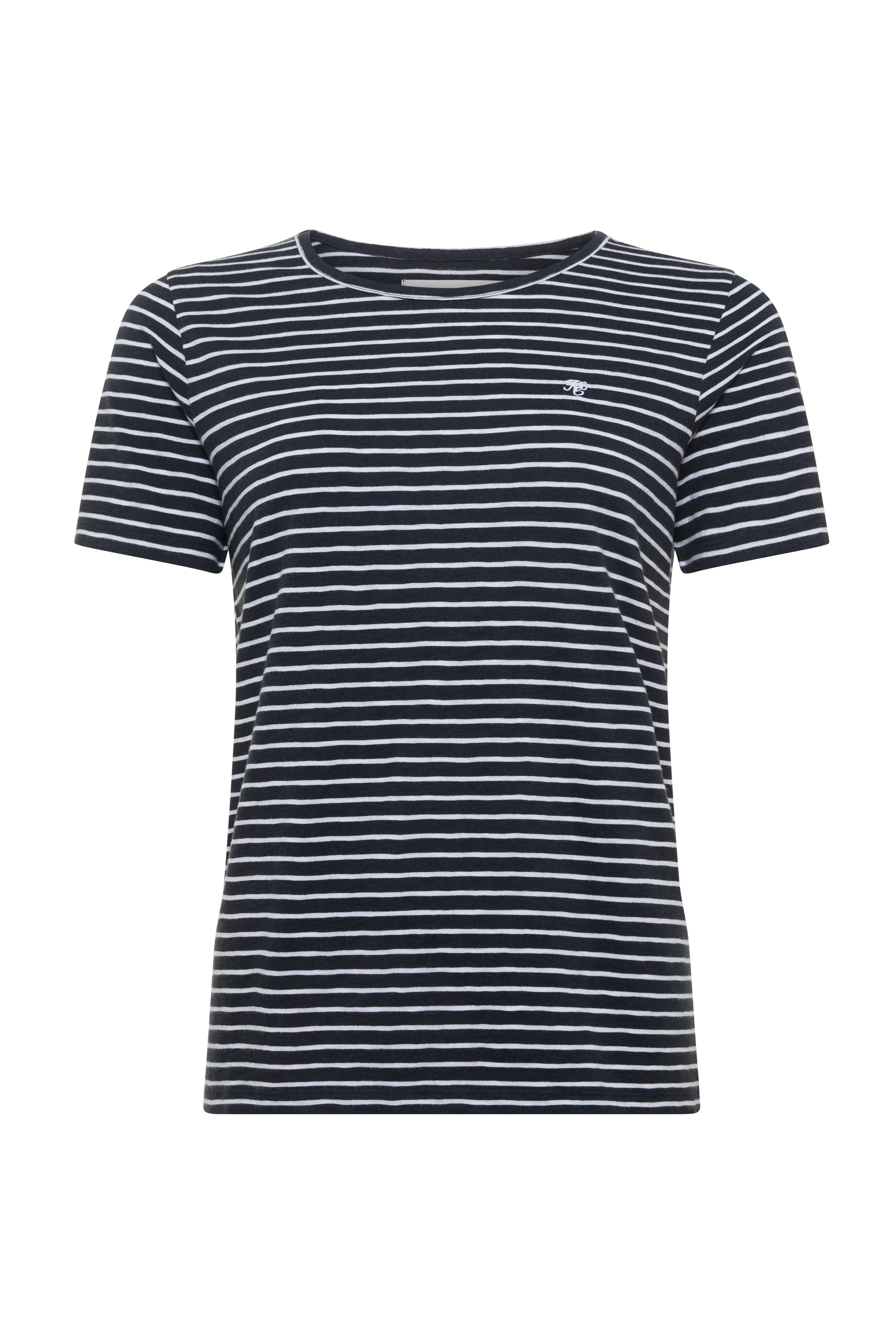 Relaxed Fit Monogram Tee (Navy White) - Image 6