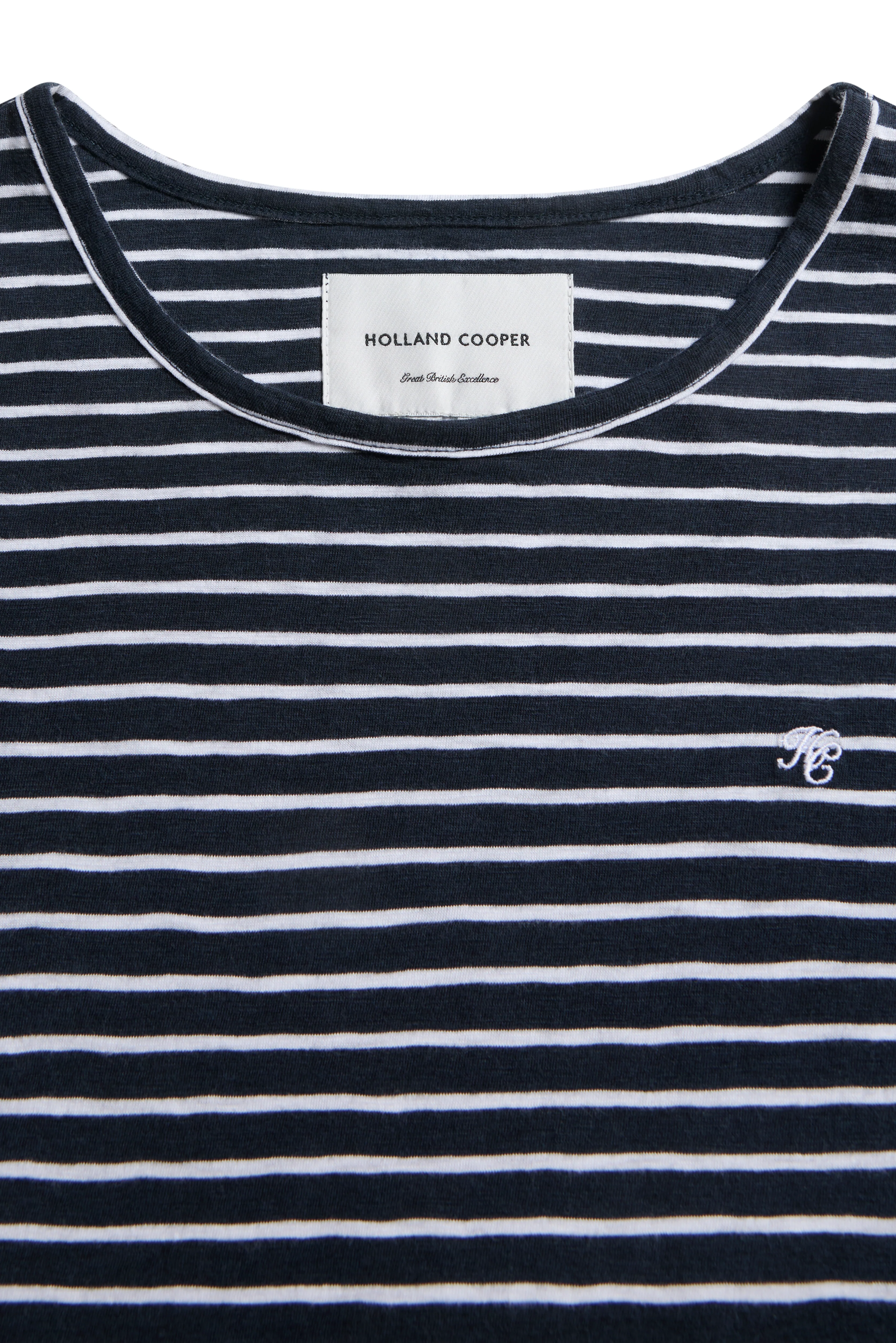 Relaxed Fit Monogram Tee (Navy White) - Image 7
