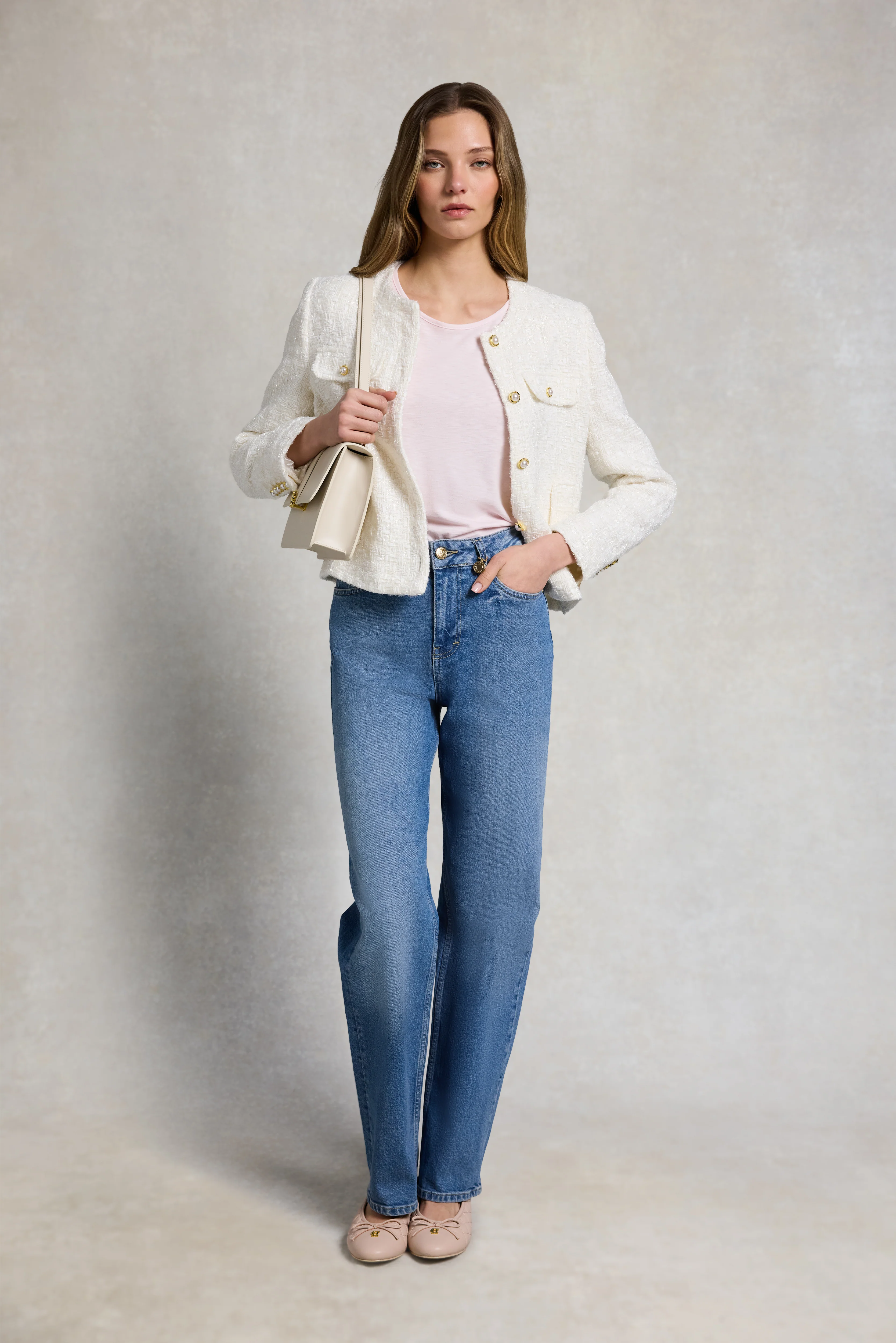 Relaxed Fit Monogram Tee (Pale Pink) - Image 3