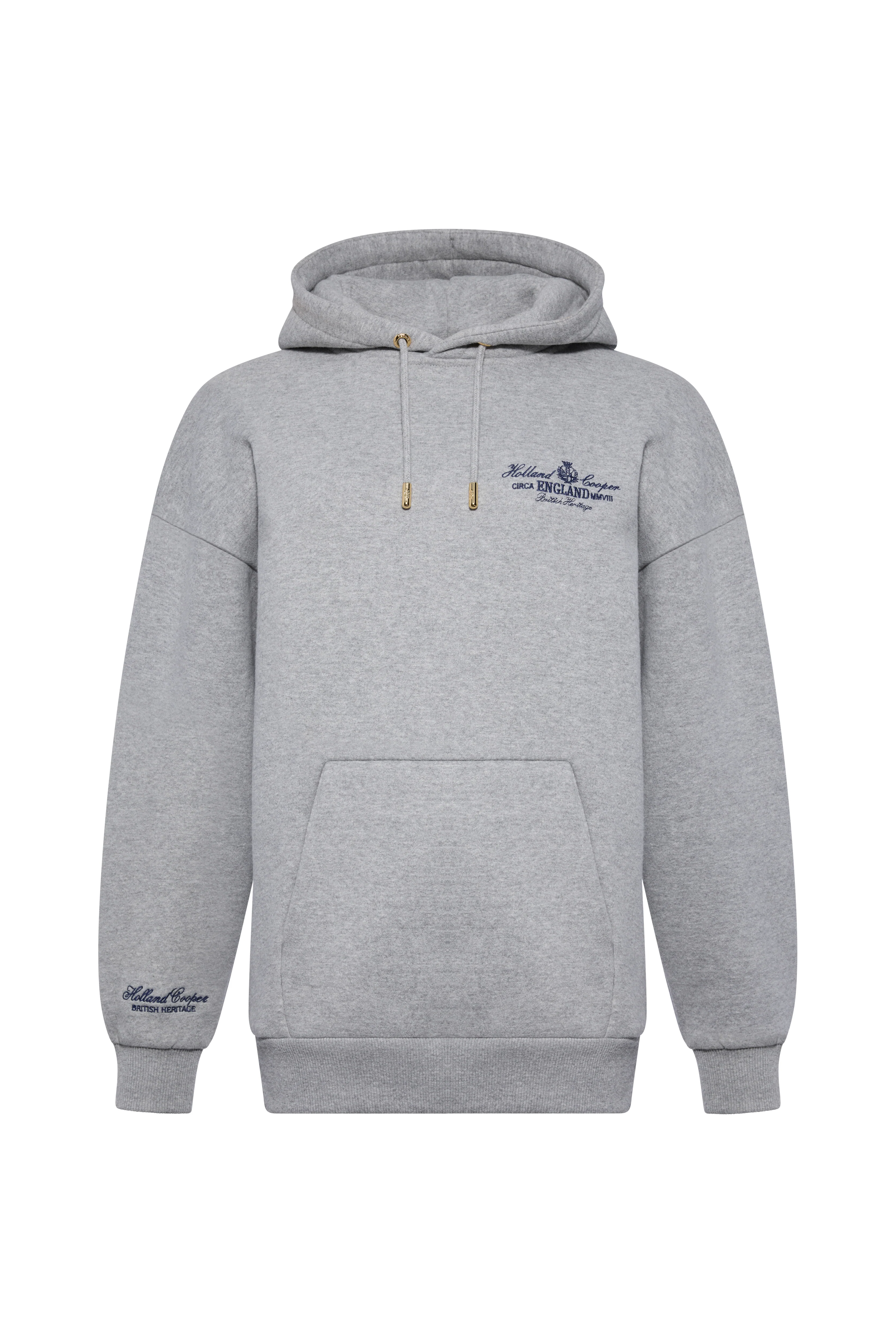 Relaxed Fit Script Hoodie (Grey Marl) - Image 4