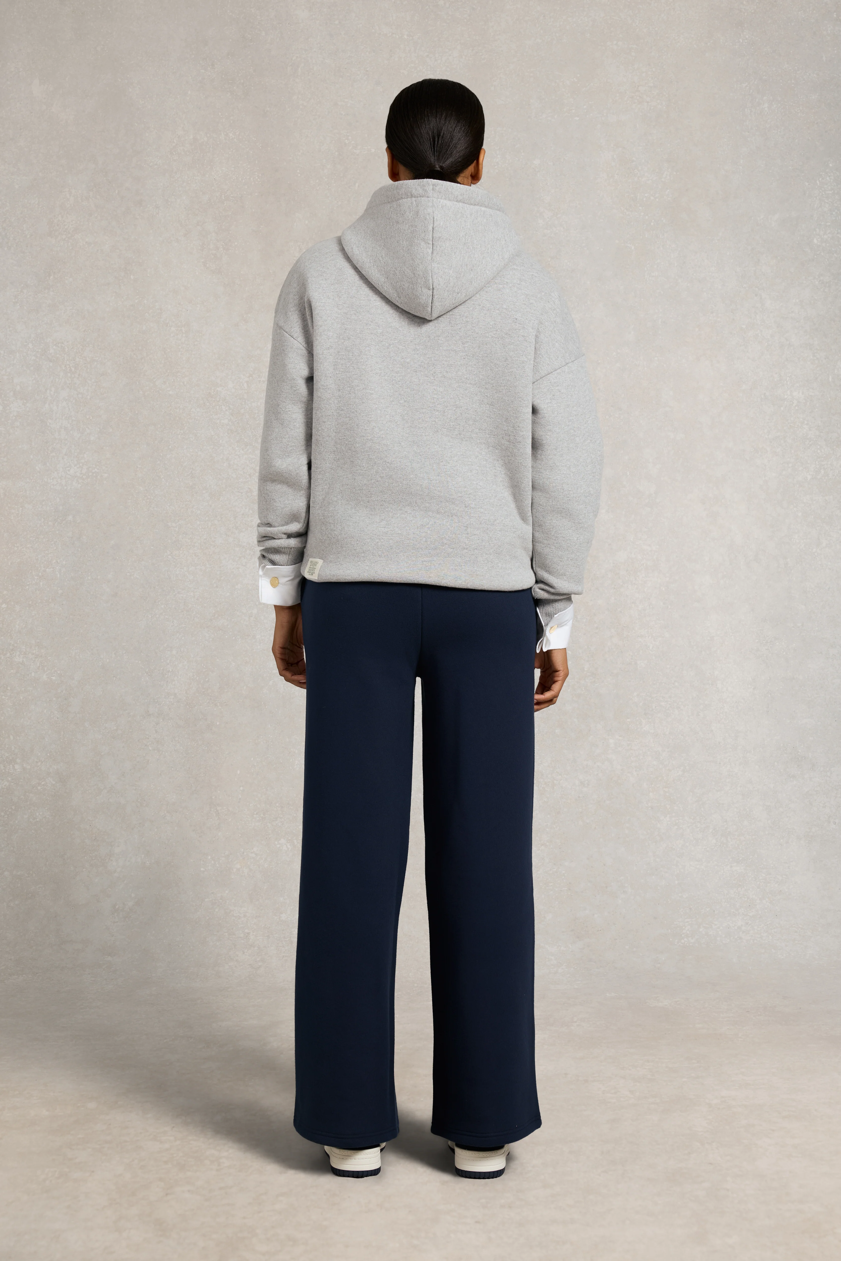 Relaxed Fit Script Hoodie (Grey Marl) - Image 5