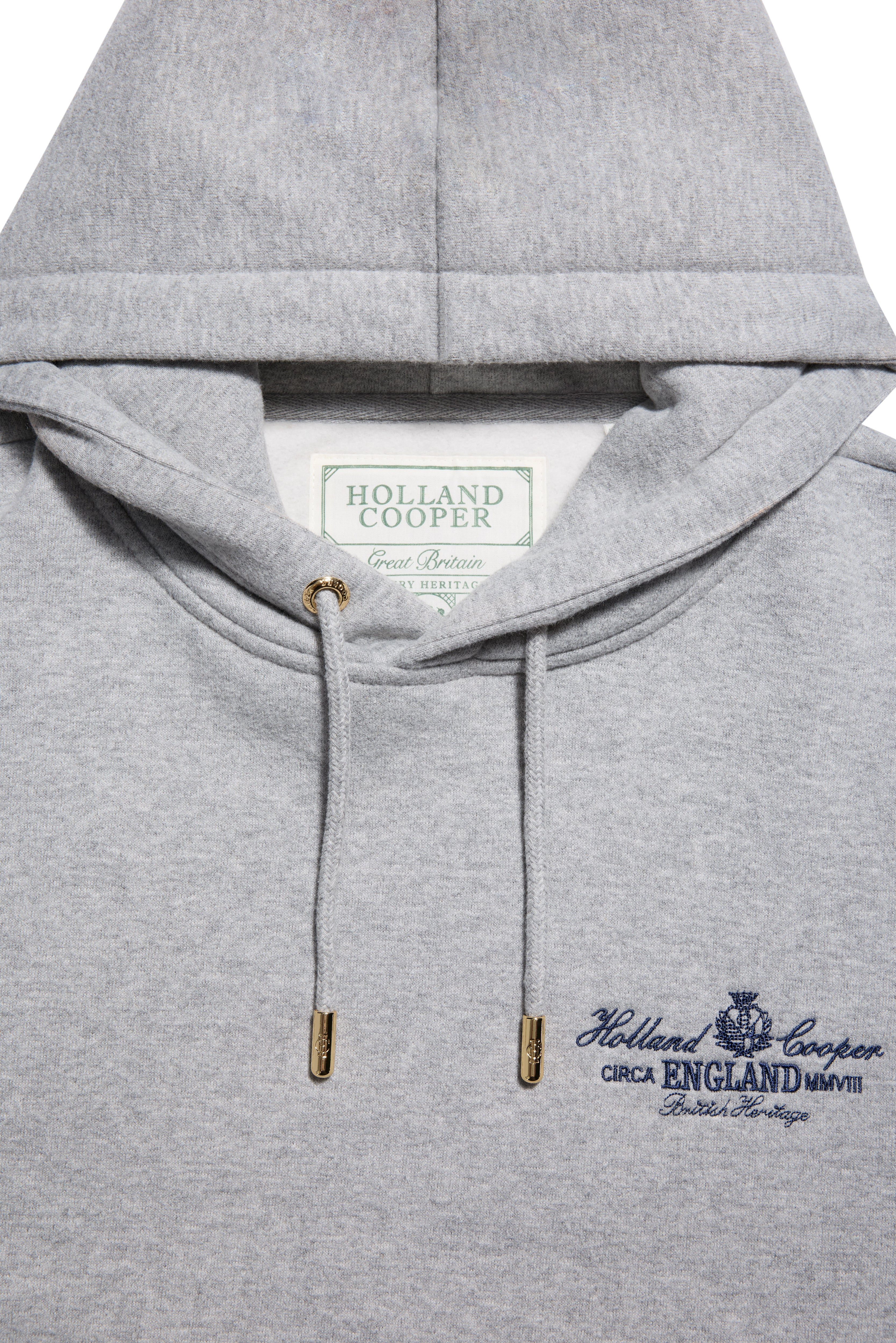 Relaxed Fit Script Hoodie (Grey Marl) - Image 7