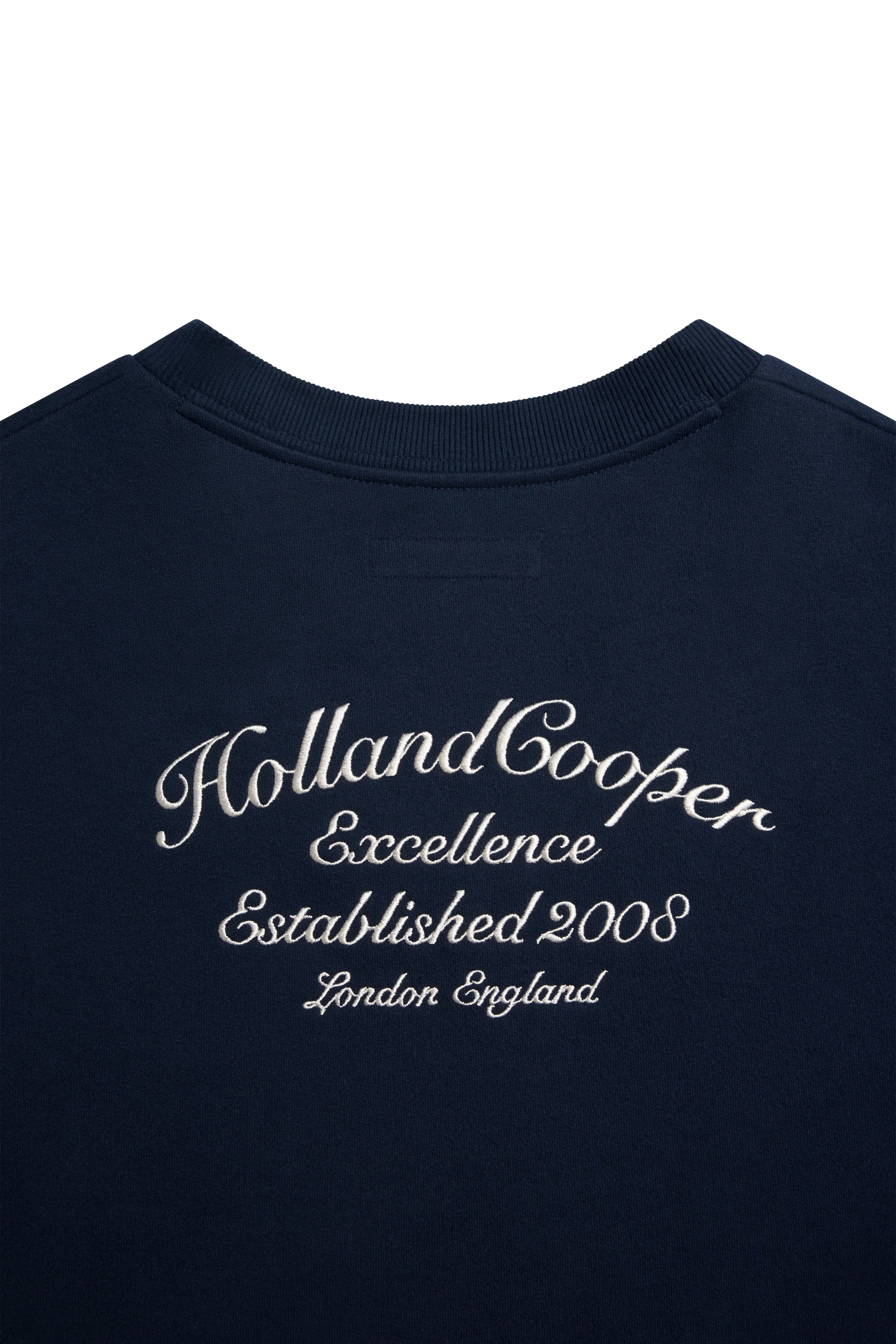 Relaxed Fit V-Neck Sweat (Ink Navy Ecru) - Image 8