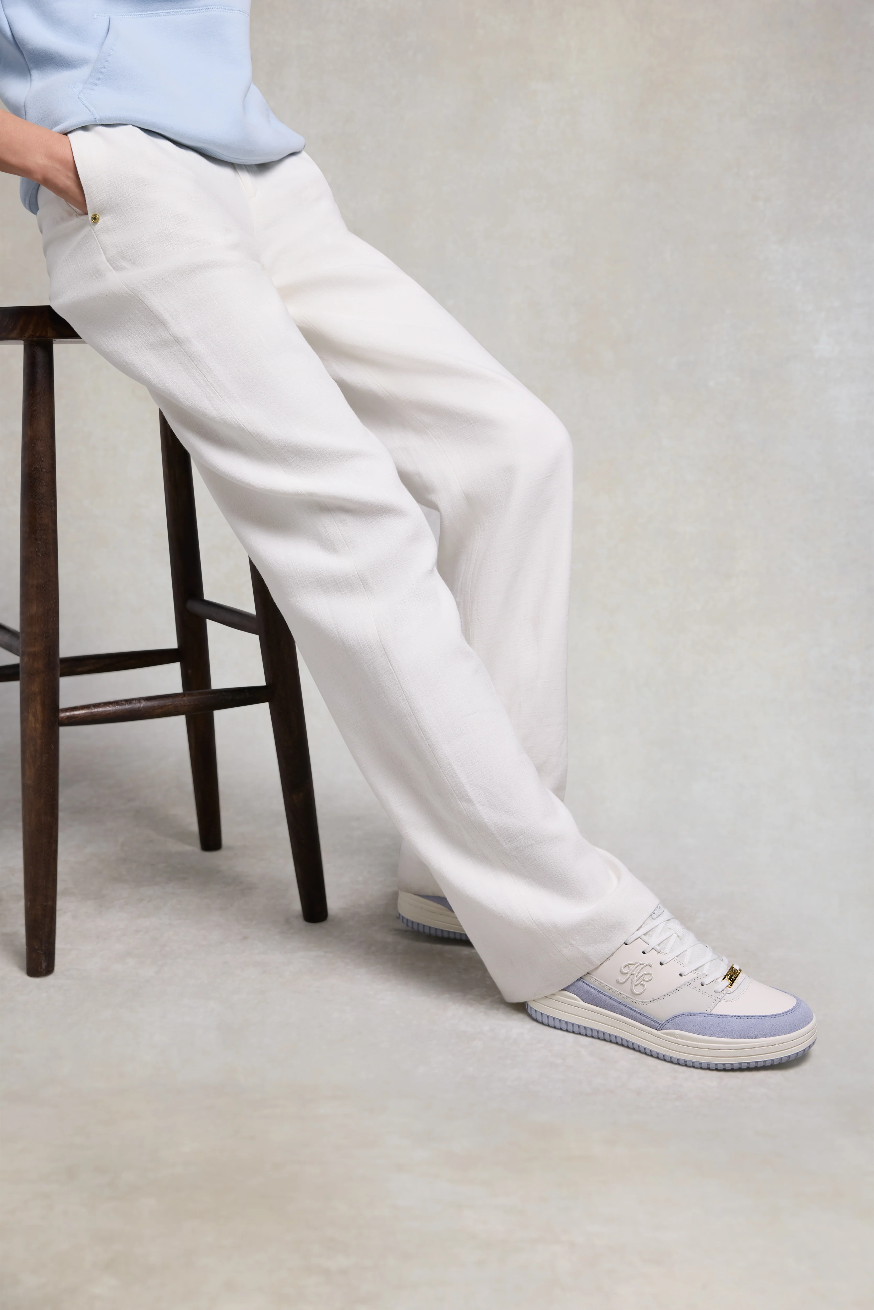 Retro Trainer (Cream Smokey Blue) - Image 3