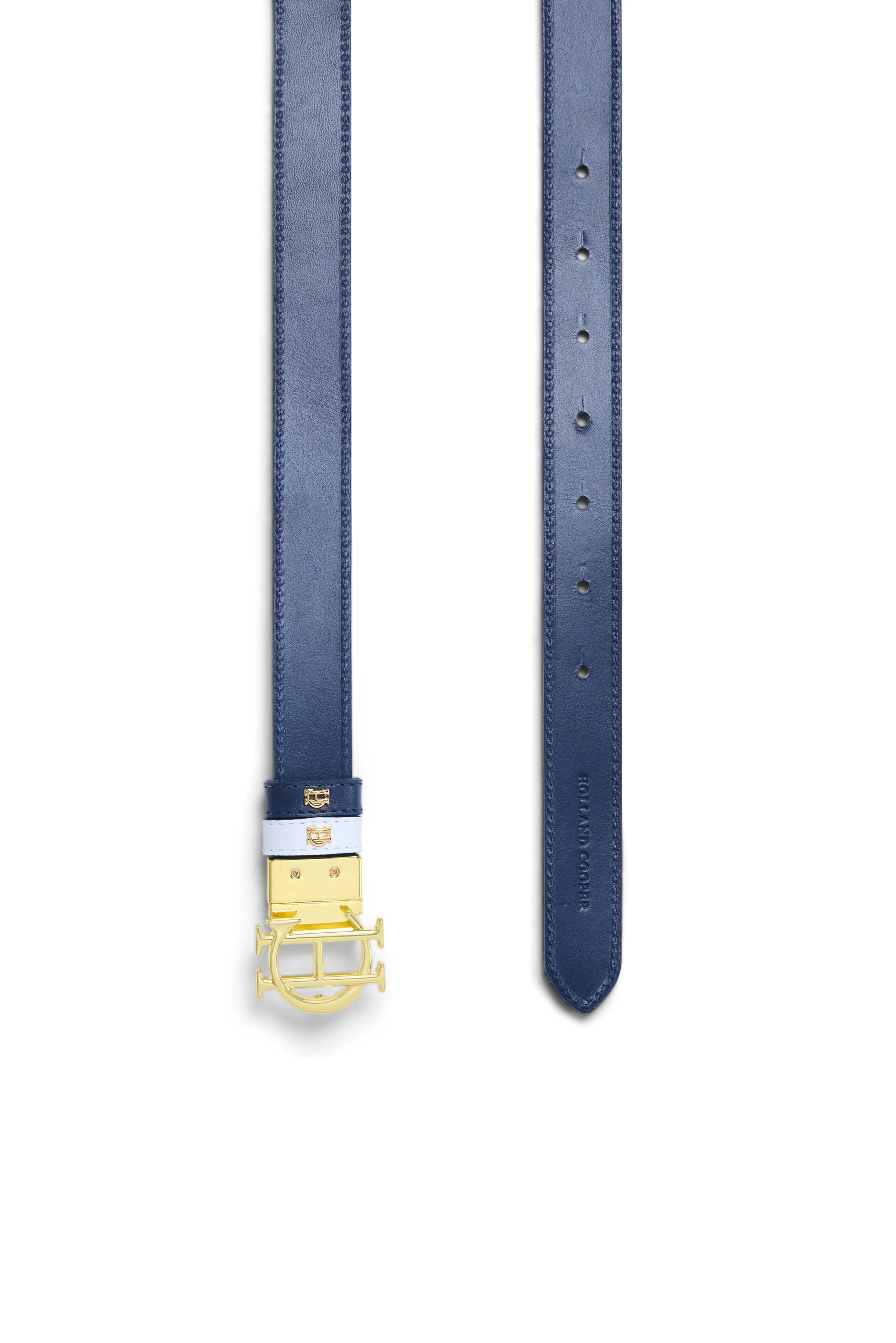 Reversible Slim Belt (White Navy) - Image 8