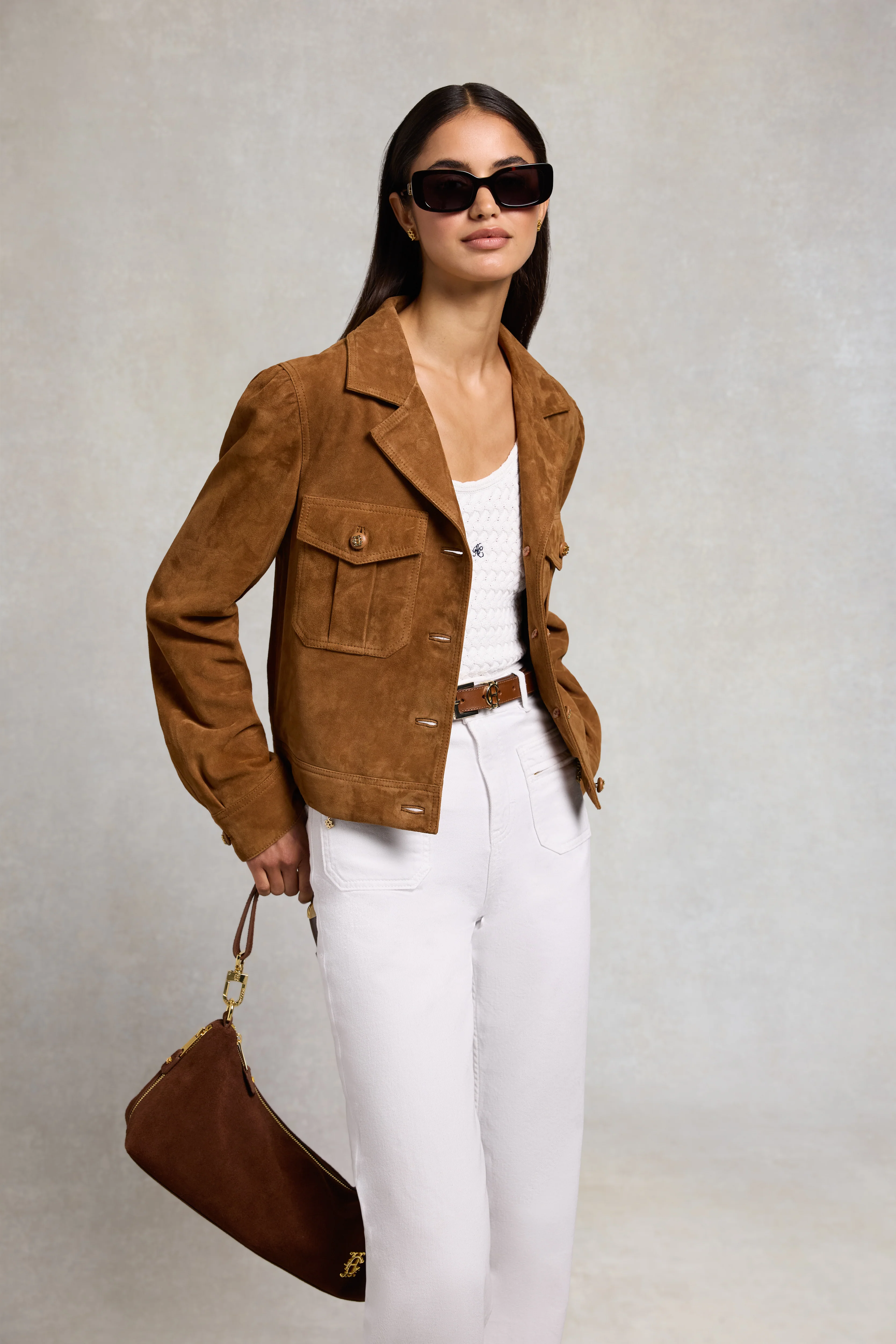 Richmond Suede Jacket (Tan) - Image 4