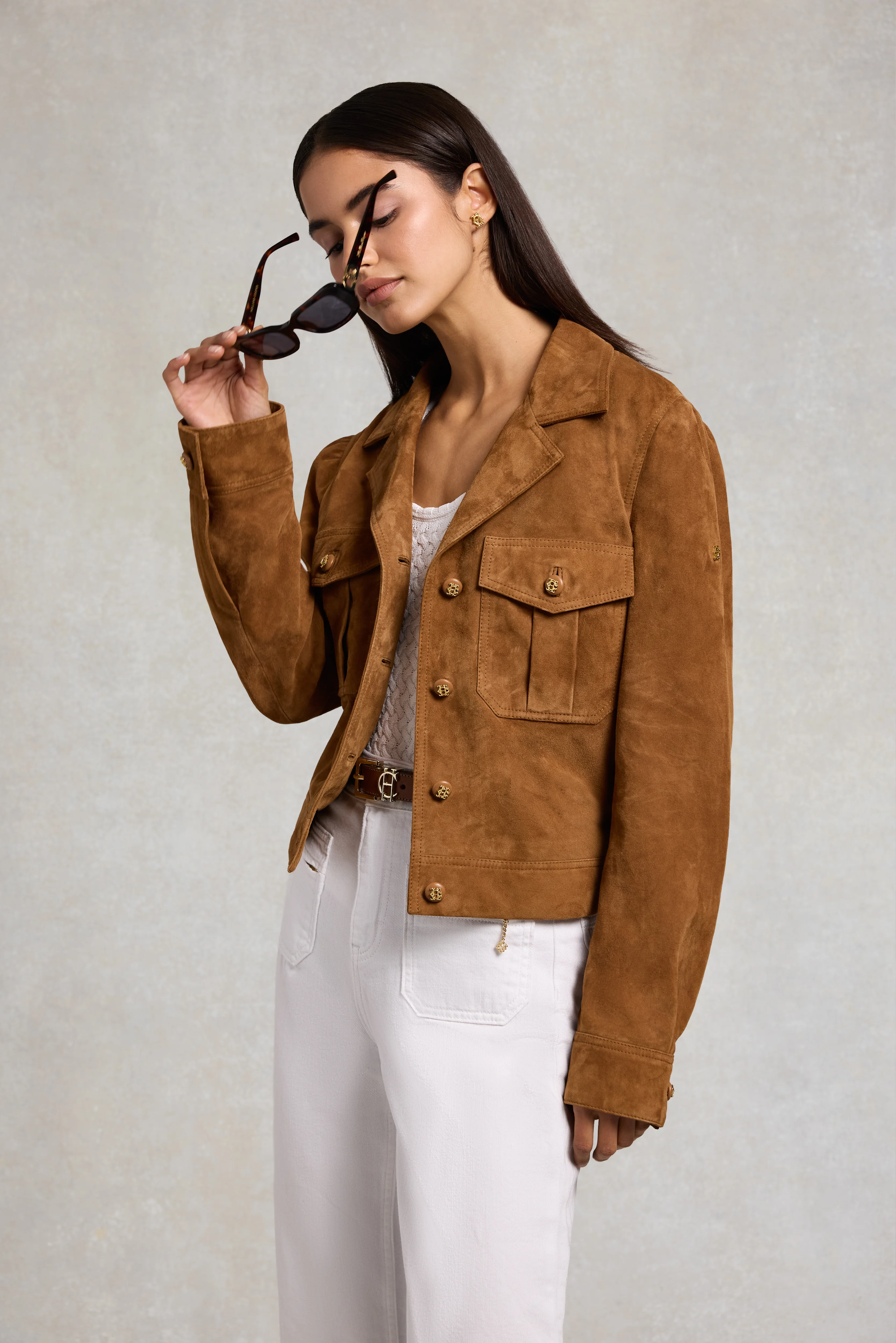Richmond Suede Jacket (Tan) - Image 6