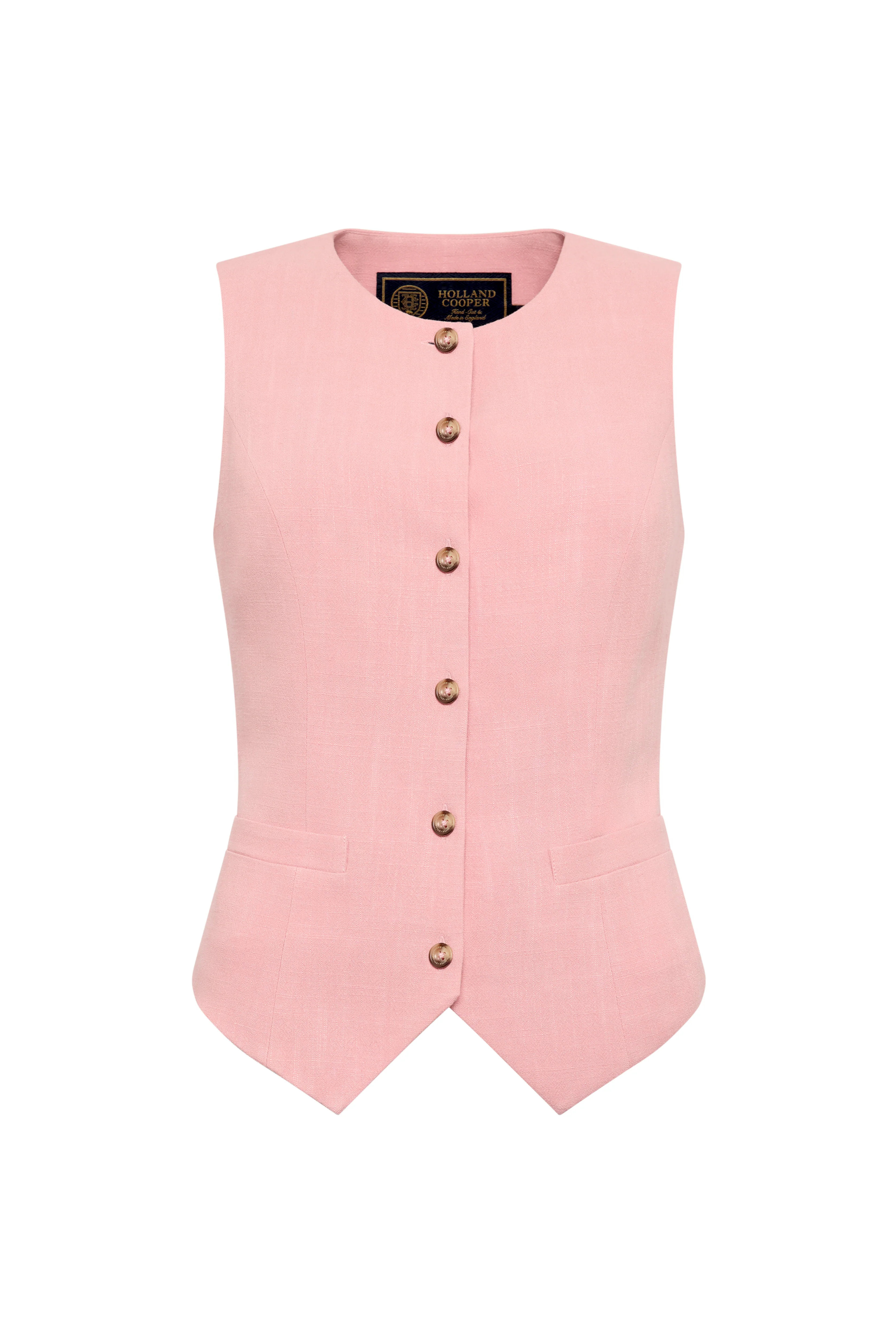 Richmond Waistcoat (Pink Linen) - Image 5