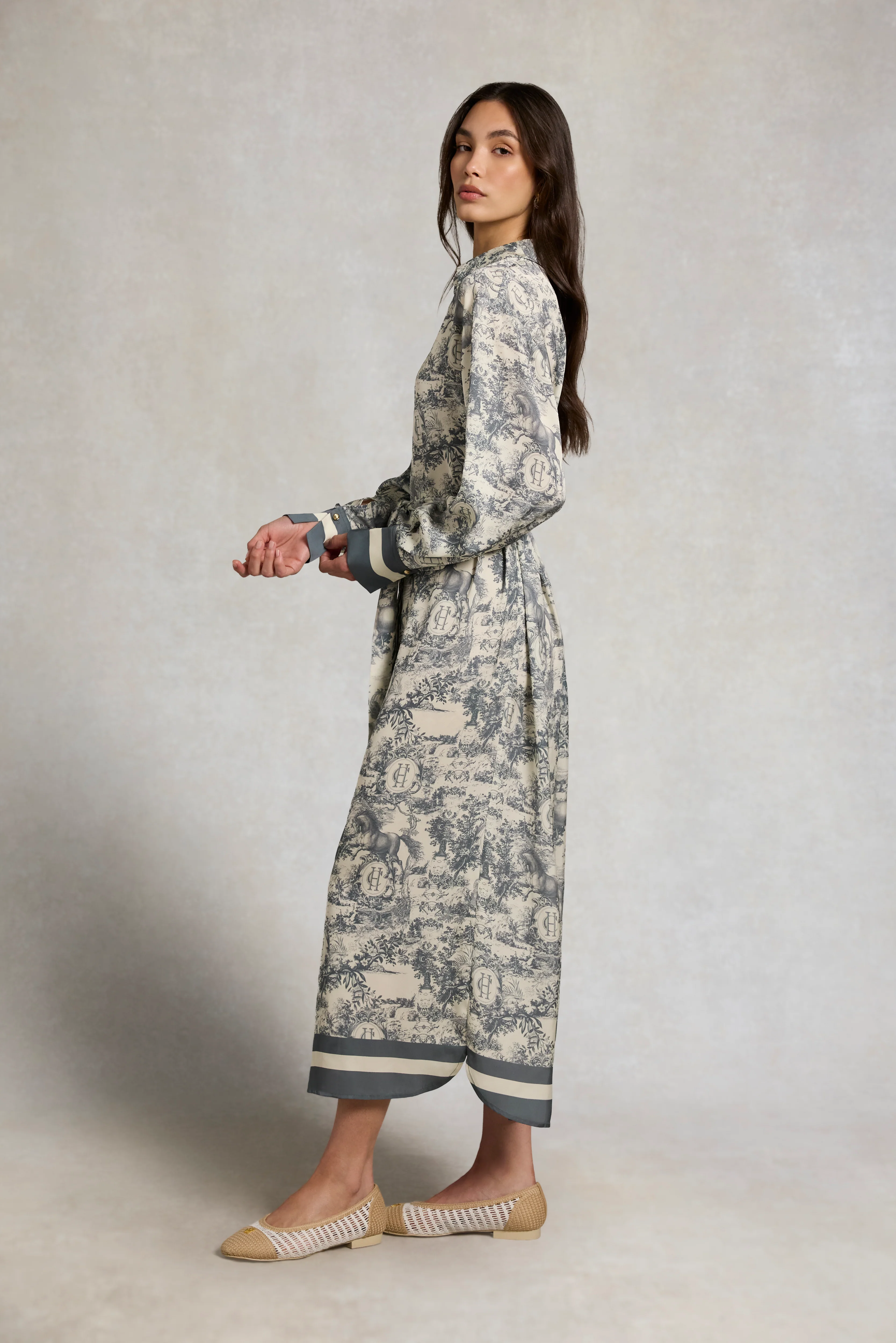 Riviera Shirt Dress (Vintage Chateau Steel Blue) - Image 3