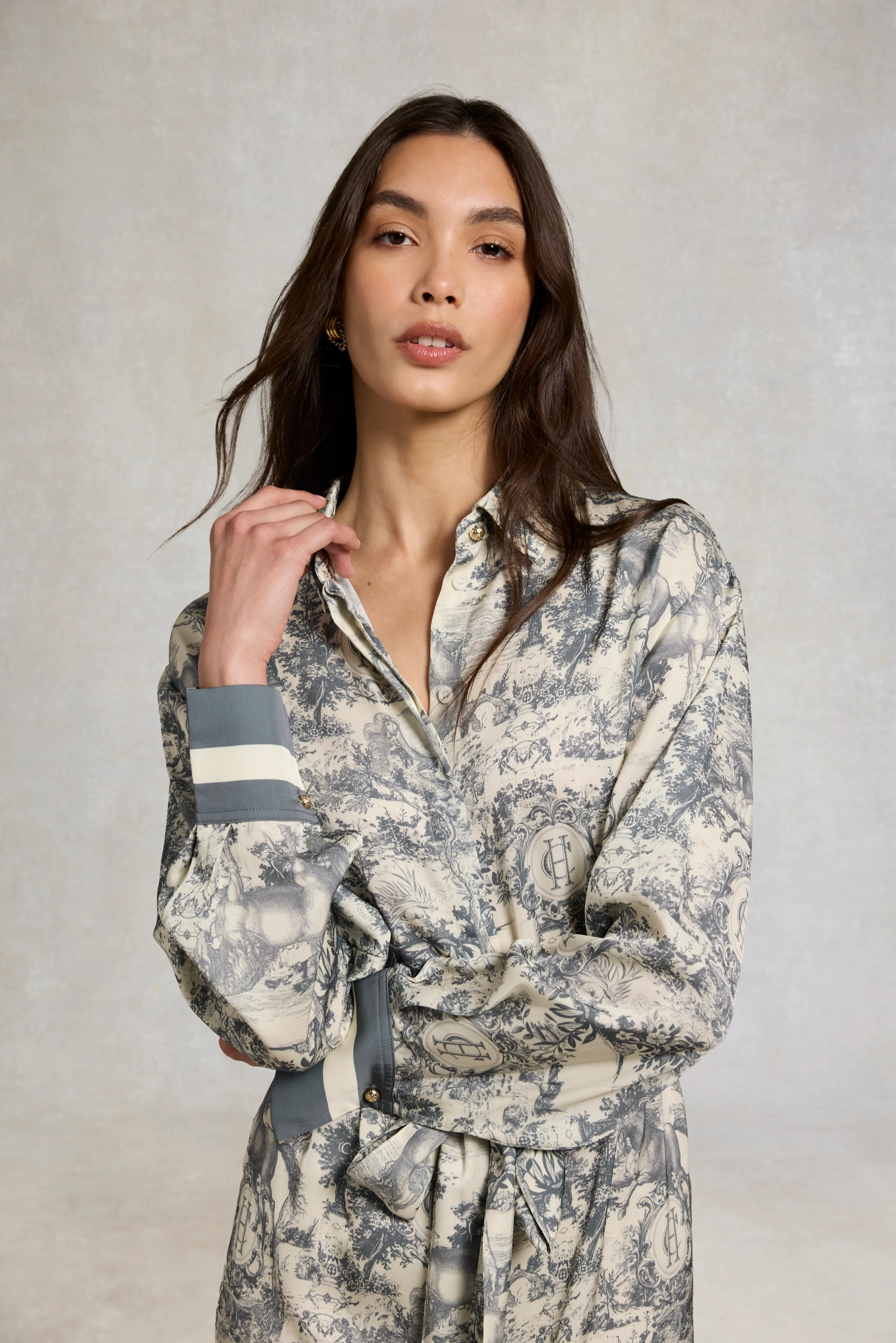 Riviera Shirt Dress (Vintage Chateau Steel Blue) - Image 4
