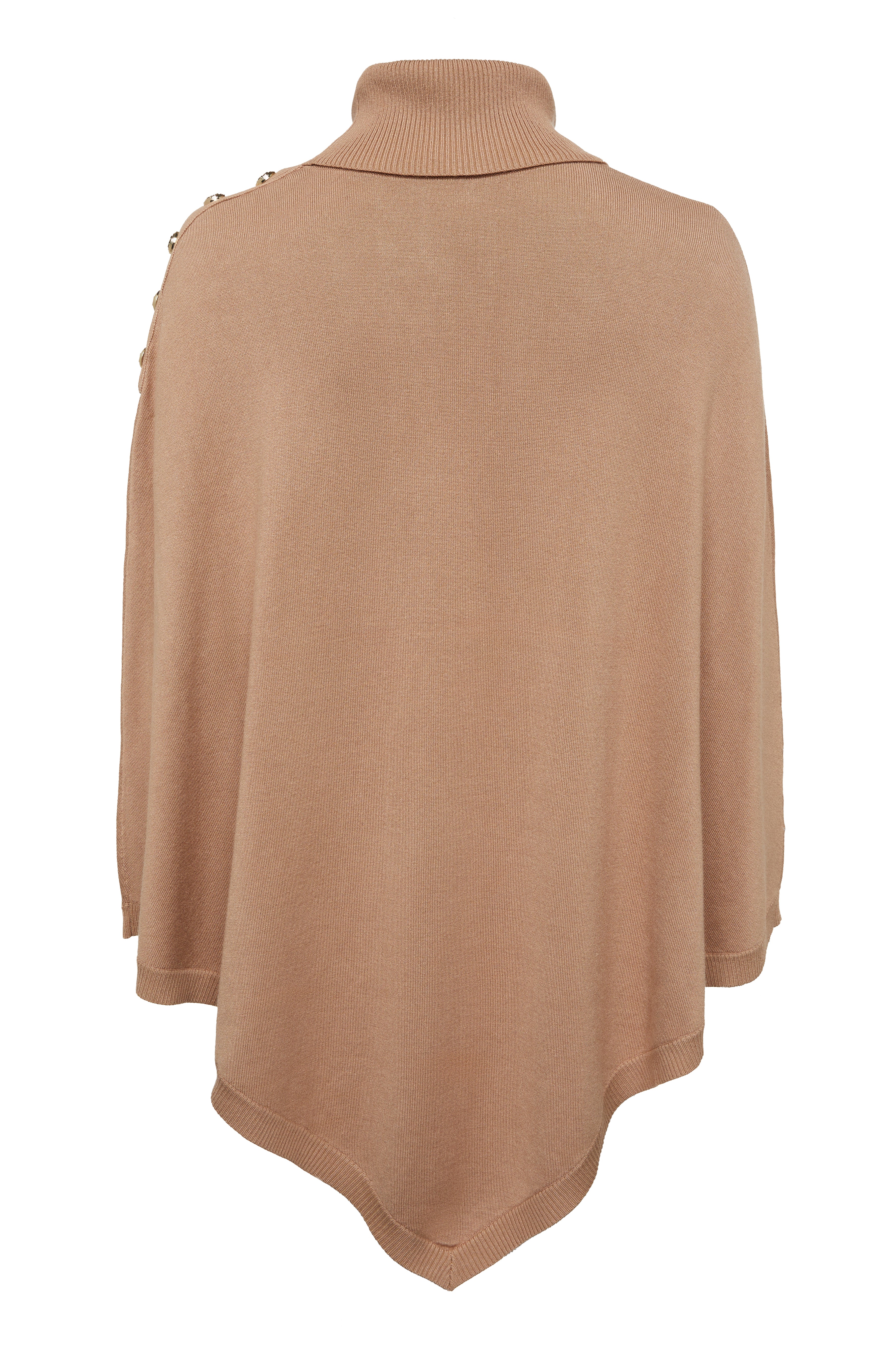 Roll Neck Cape (Camel) - Image 7