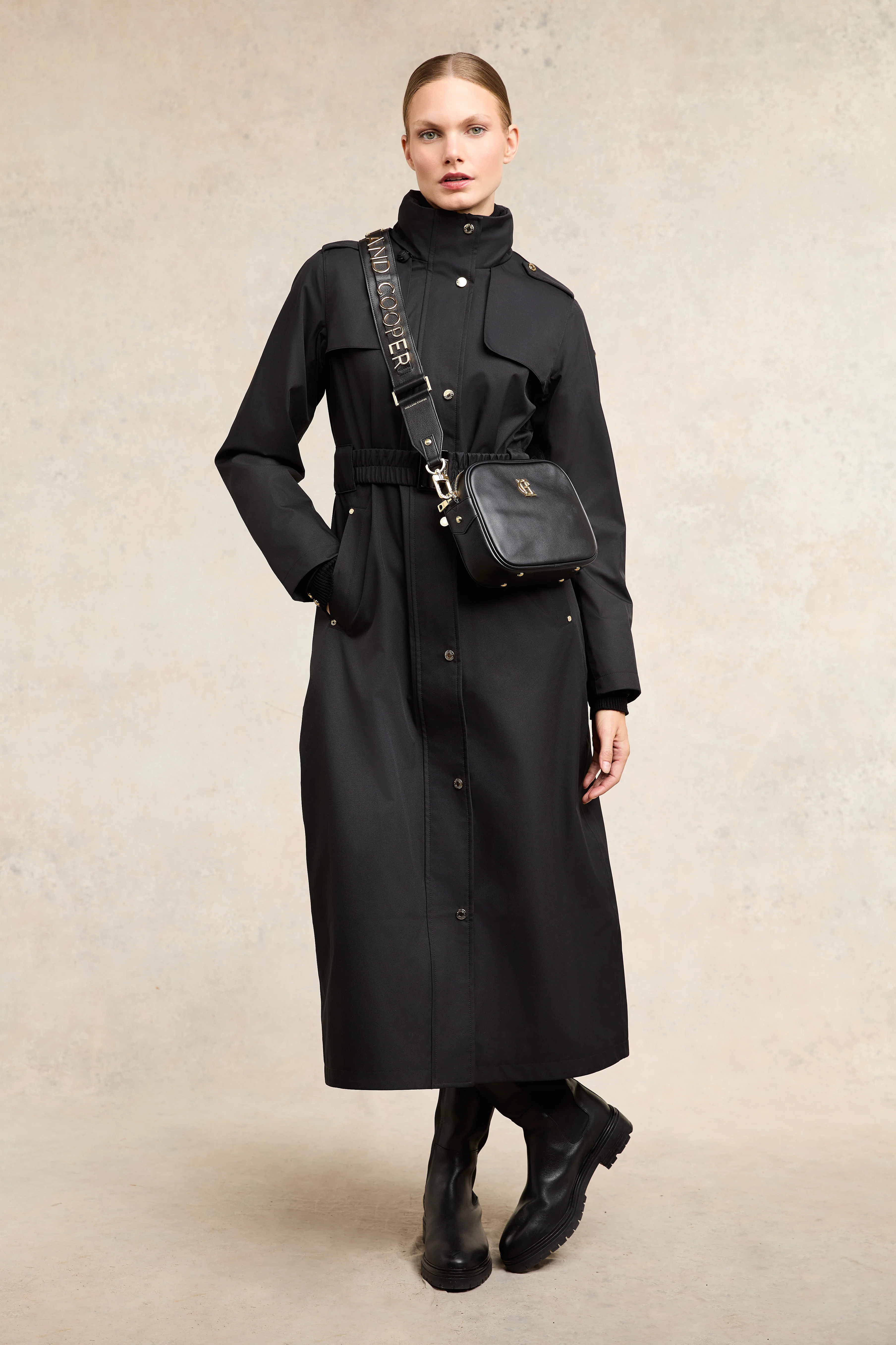 Rosedale Waterproof Longline Coat (Black) - Image 3