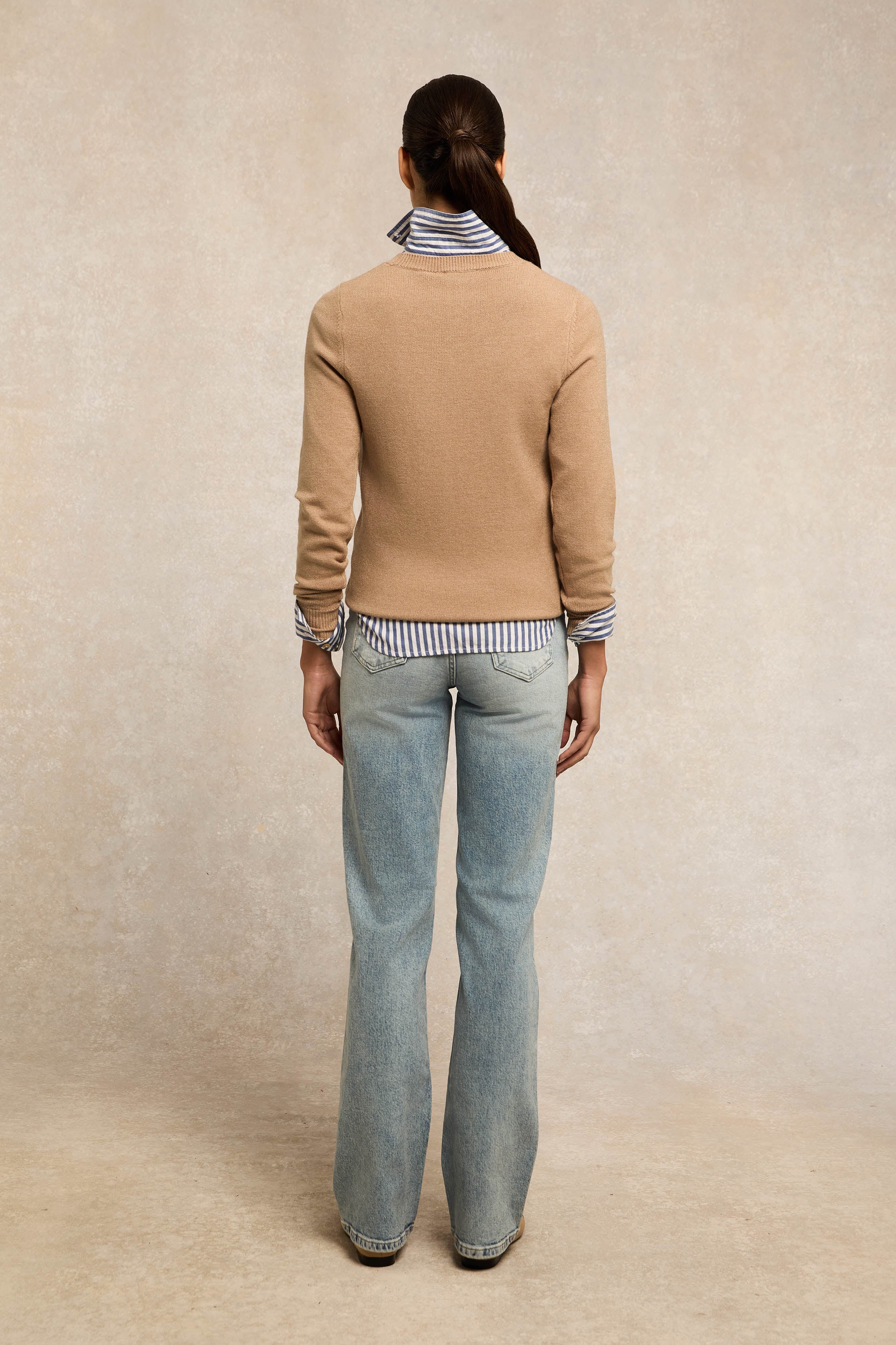 Sarah Crew Neck Knit (Dark Camel) - Image 5