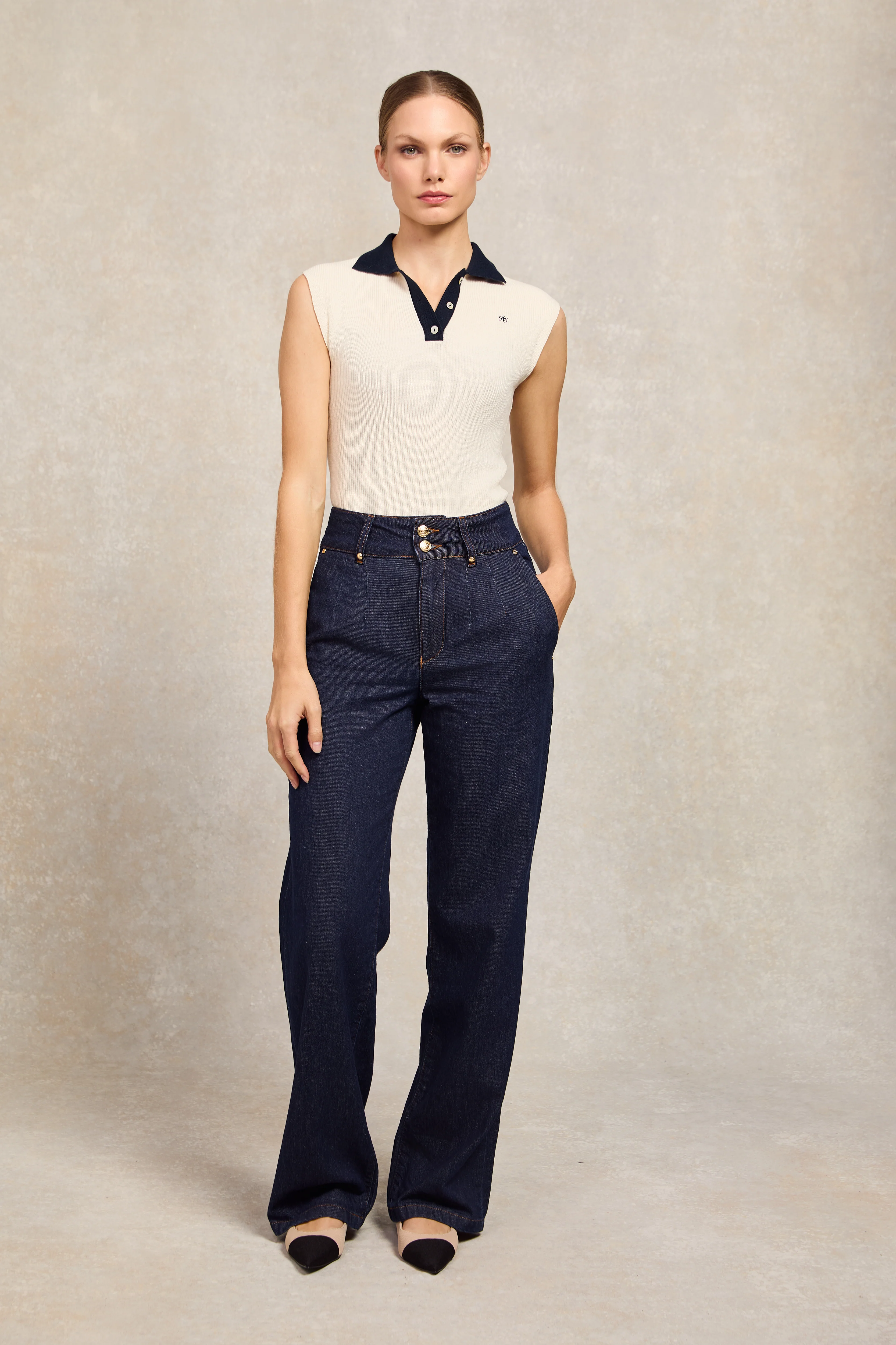 Scarlett Polo Knit (Natural) - Image 2