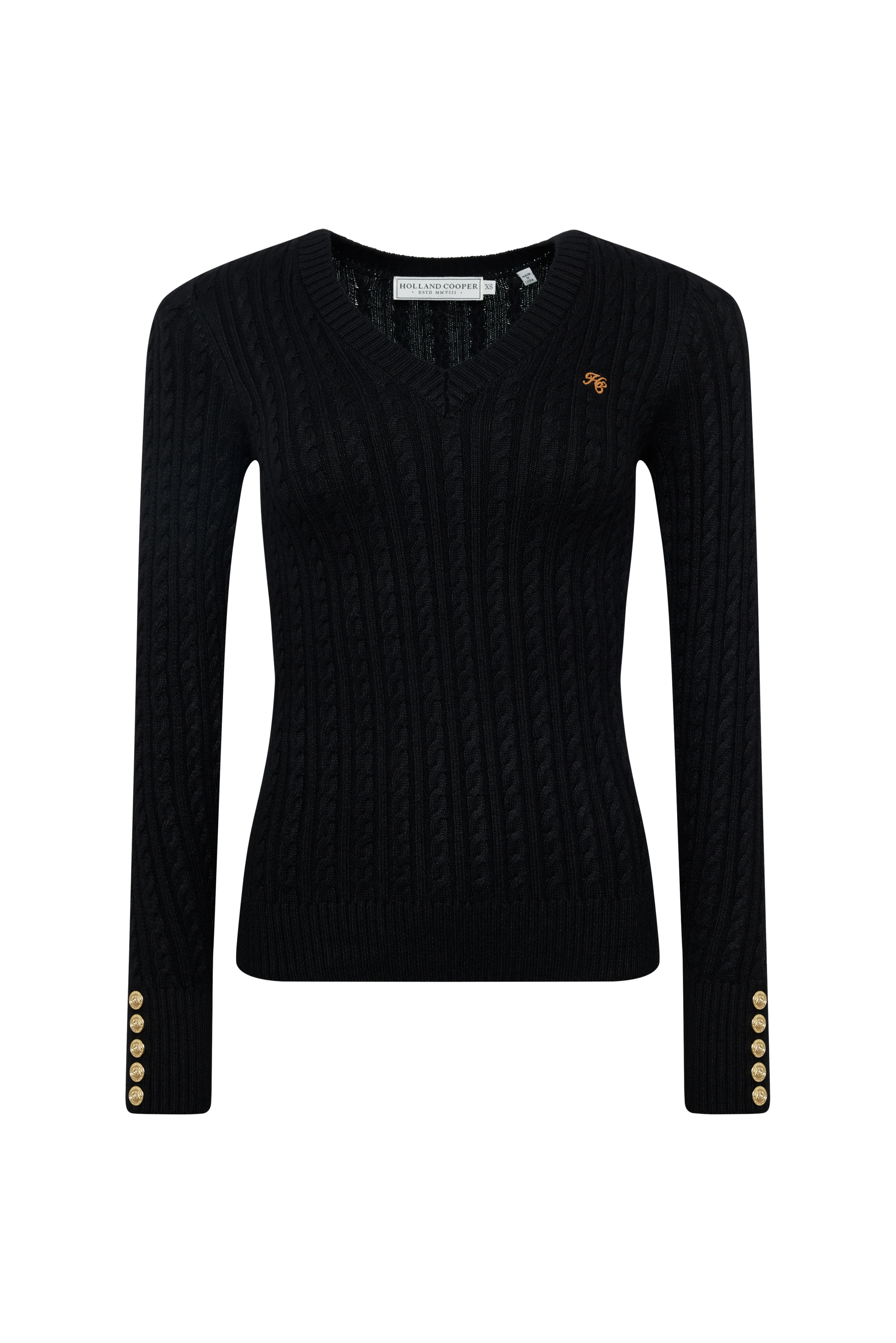 Seattle V-Neck Knit (Black) - Image 6