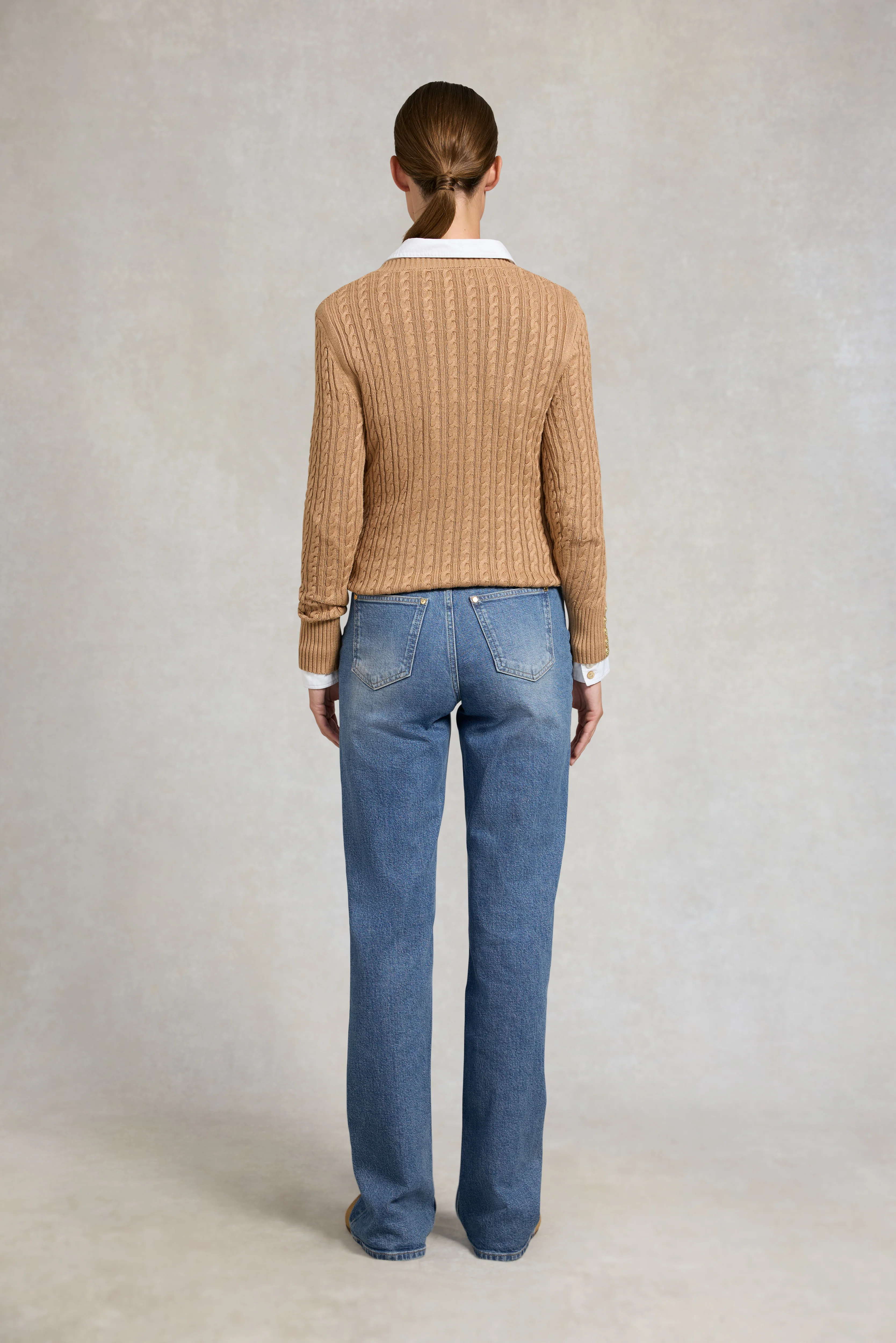 Seattle V-Neck Knit (Dark Camel) - Image 4