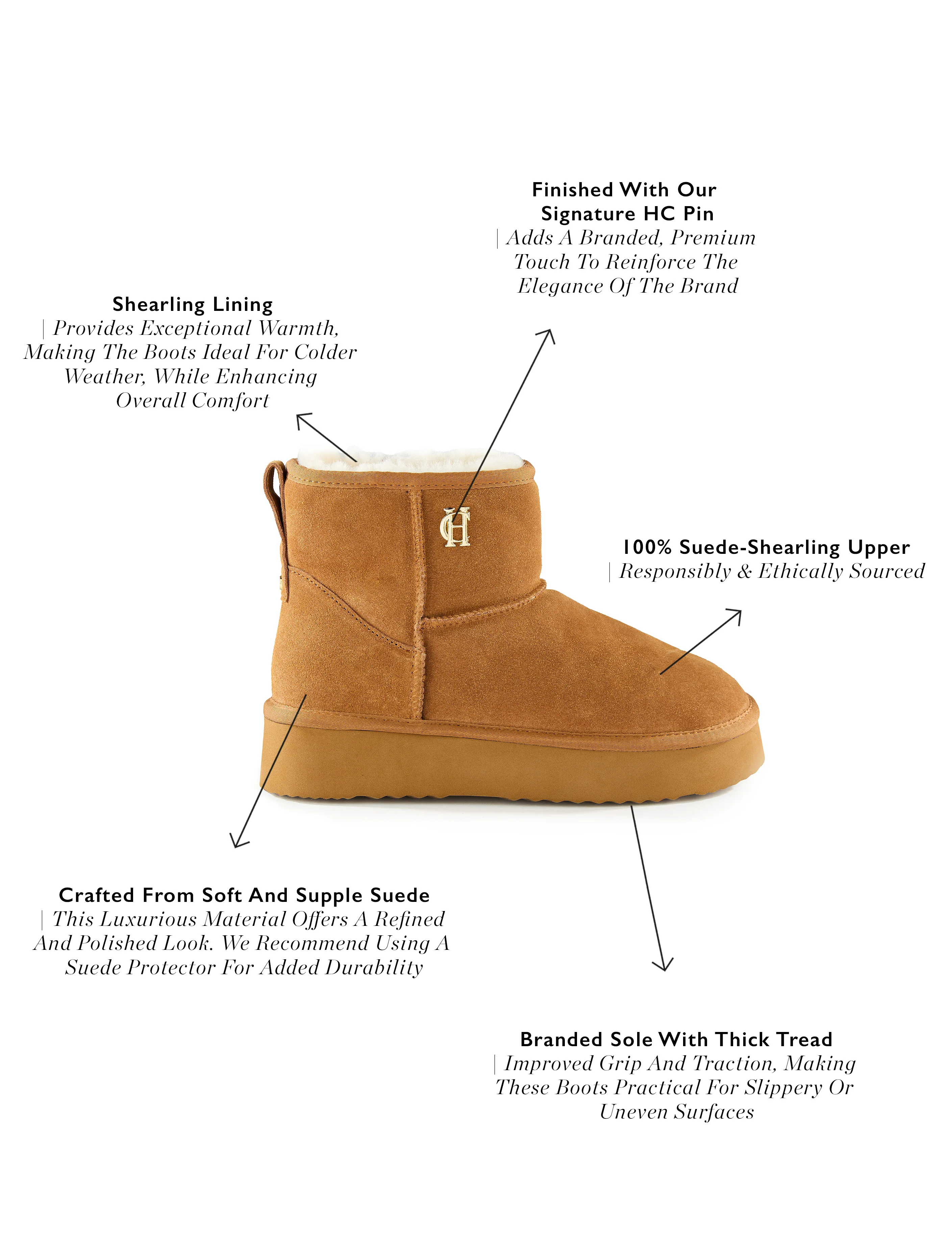 Shearling Platform Boot (Tan) - Image 4