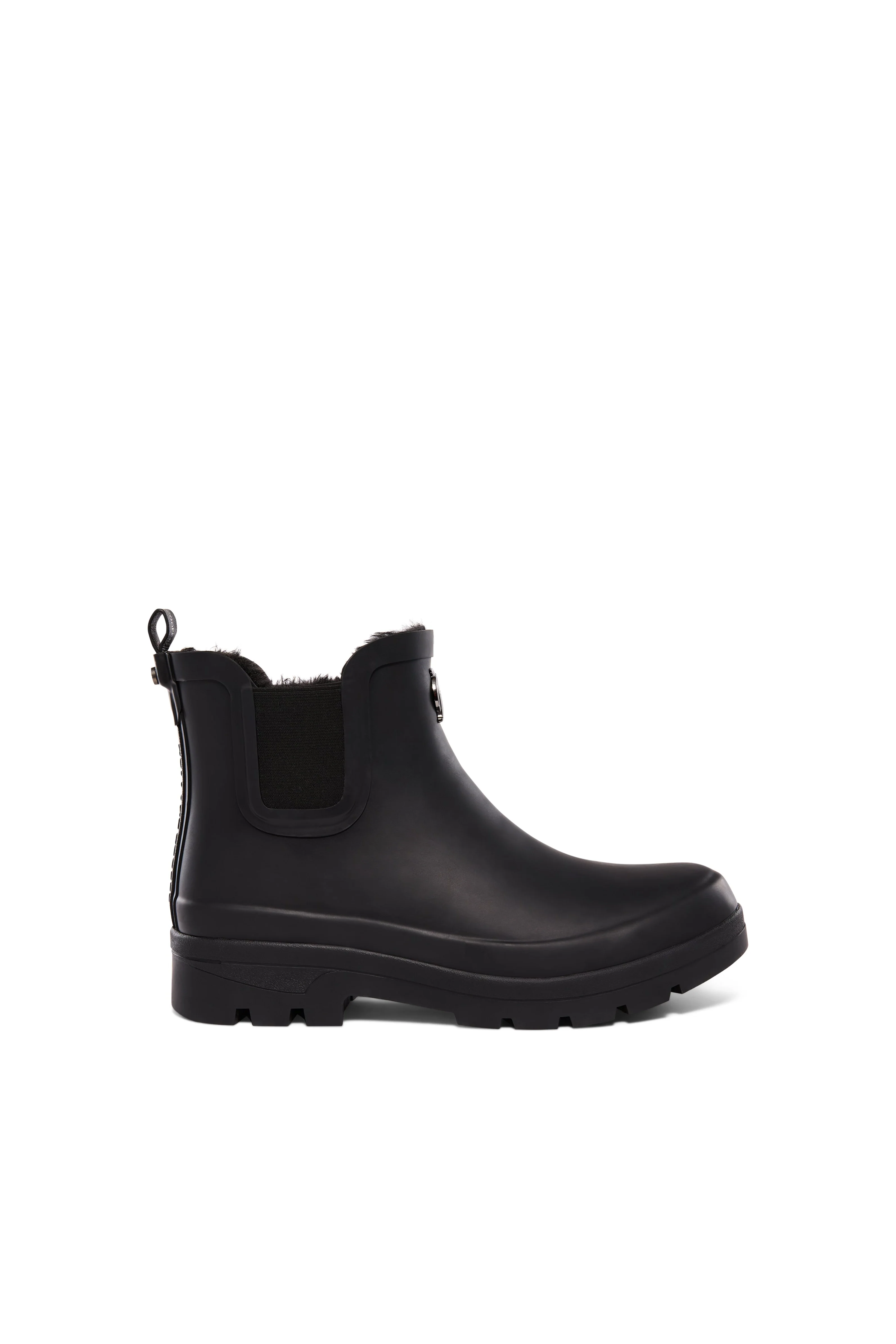 Sherpa Lined Chunky Chelsea Wellington (Black)